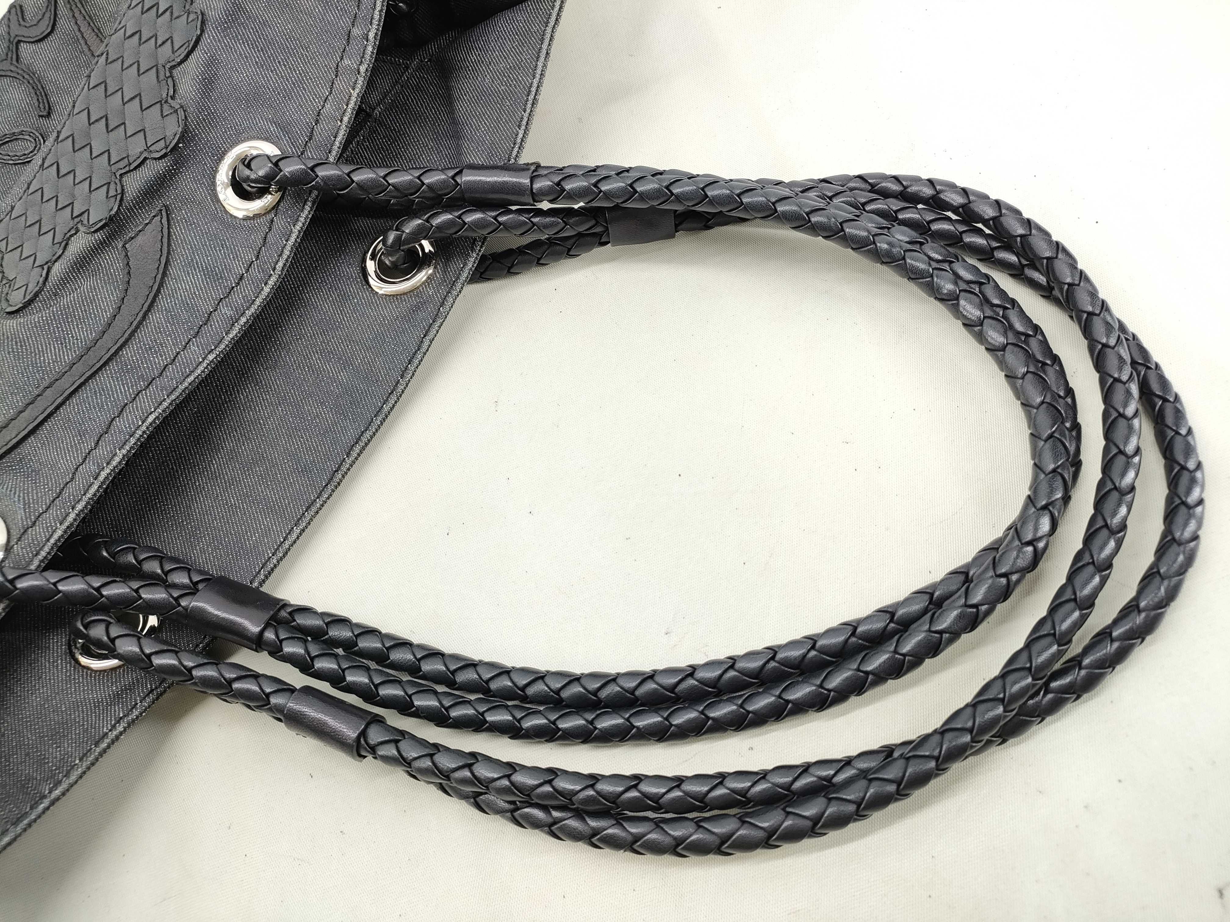 denim shopper tote handbag — view 5