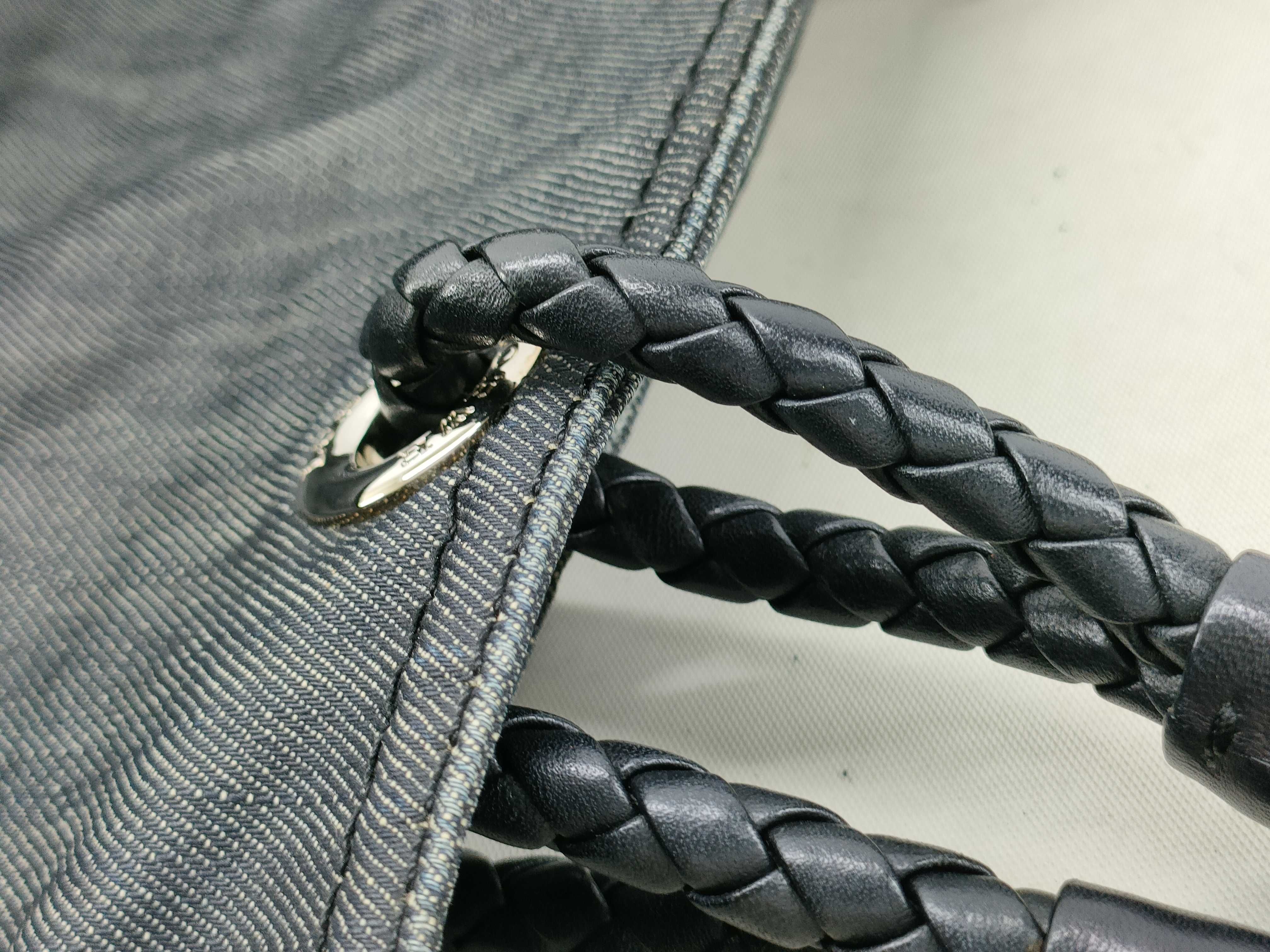 denim shopper tote handbag — view 7