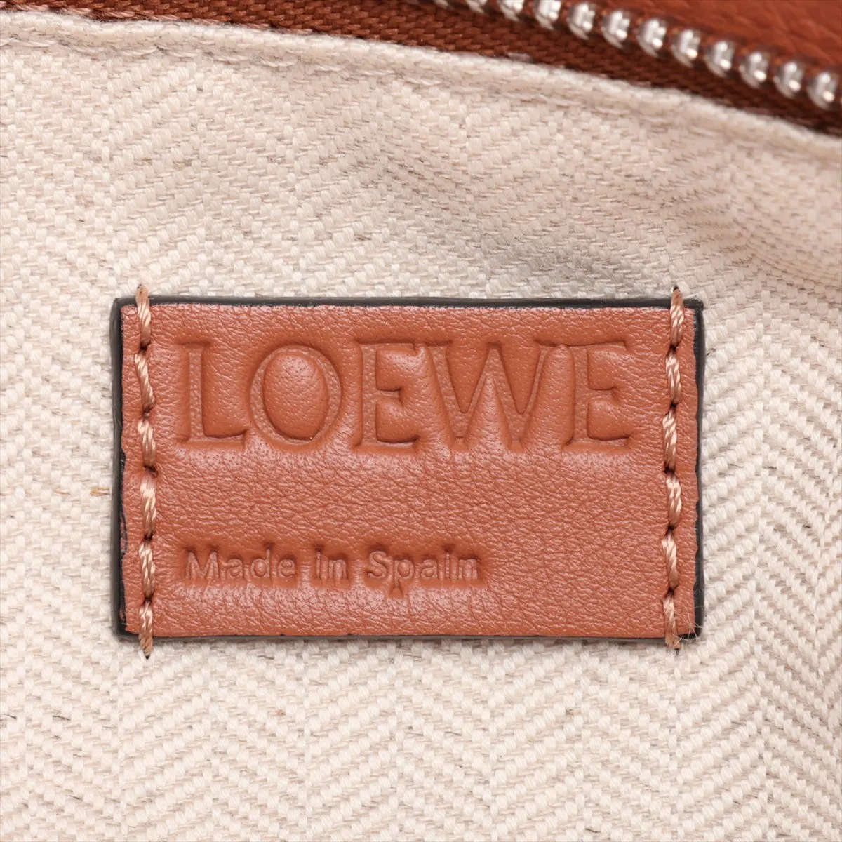 Puzzle Large Leather 2-Way Handbag, Brown — view 12