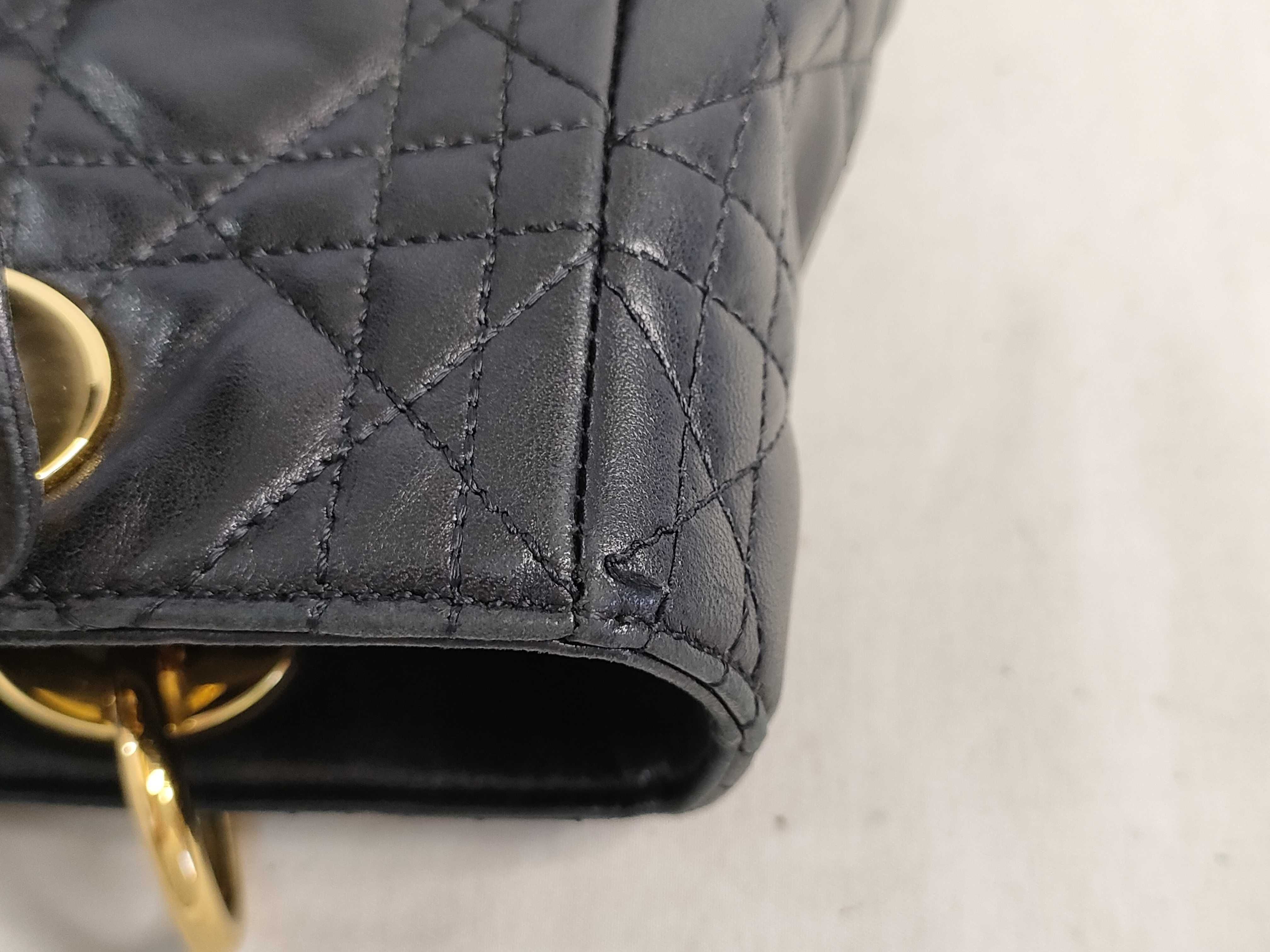 Lady Dior Lady handbag black x gold hardware handbag — view 15