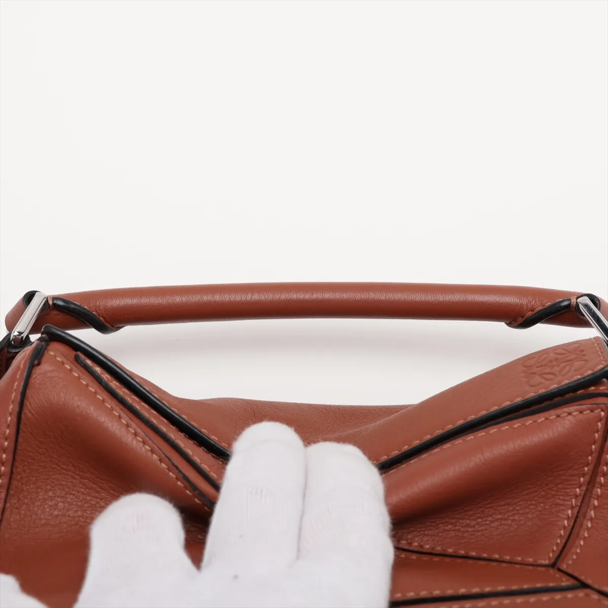 Mini Puzzle Bag, Leather, 2-Way Shoulder Bag, Brown, C Mark — view 6