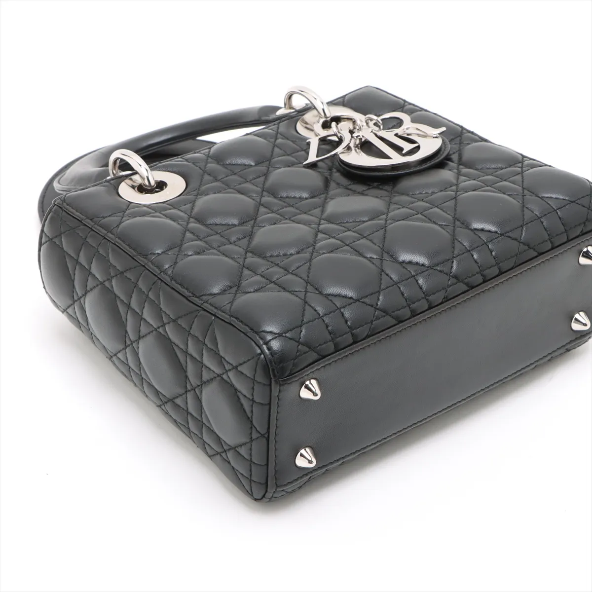 My Lady Dior Cannage Leather 2WAY Handbag Black — view 4