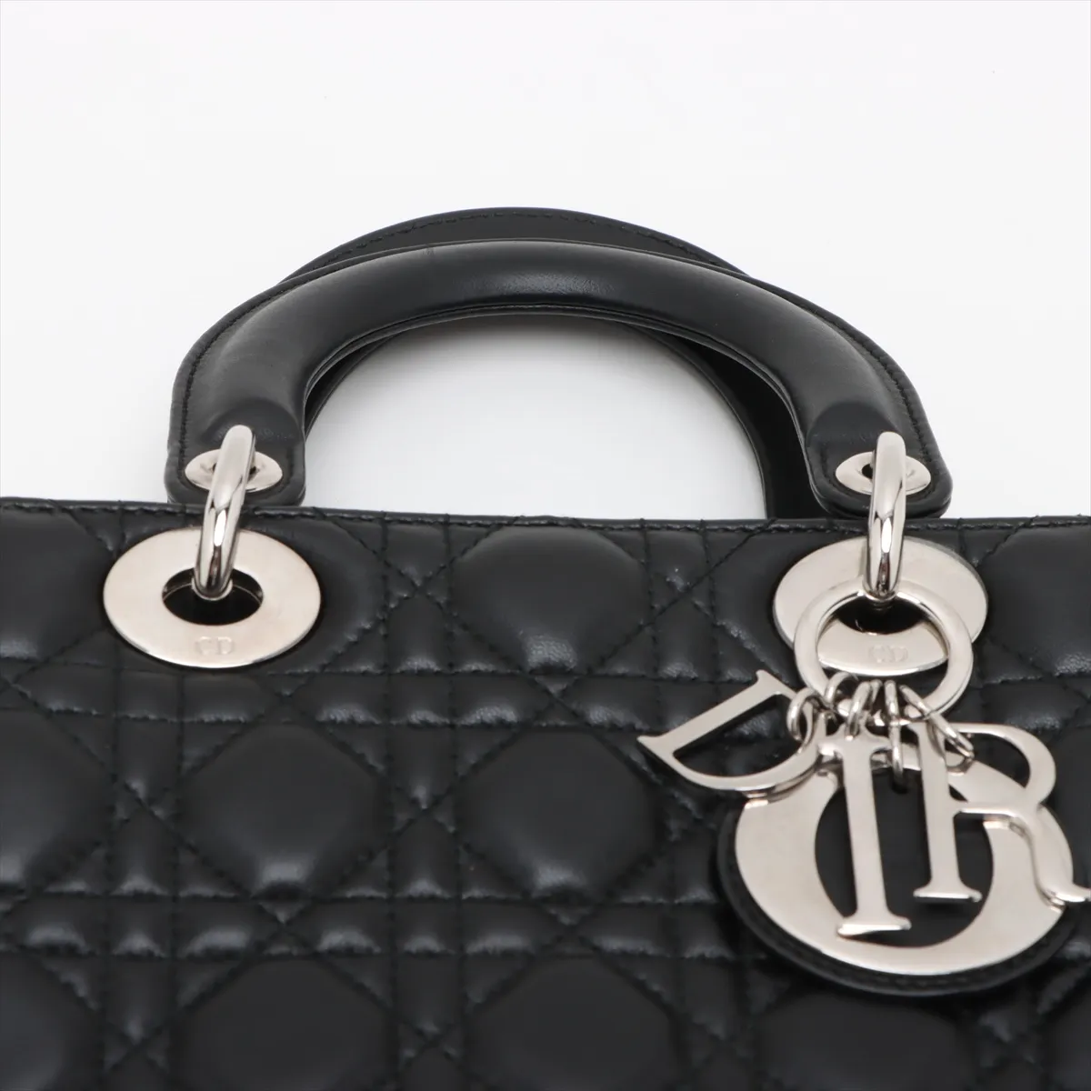My Lady Dior Cannage Leather 2WAY Handbag Black — view 6