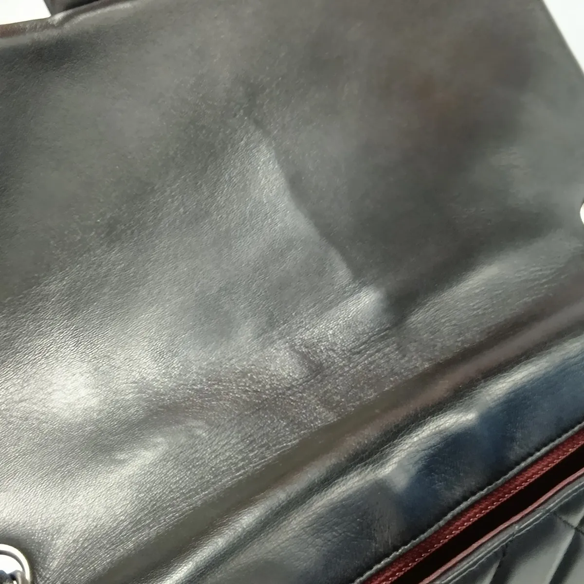 Large Matelassé 34 Maxi Lambskin Single Flap Double Chain Bag, Black with Silver Hardware, 13414122, Serial Number 13-series, A58601 — view 14