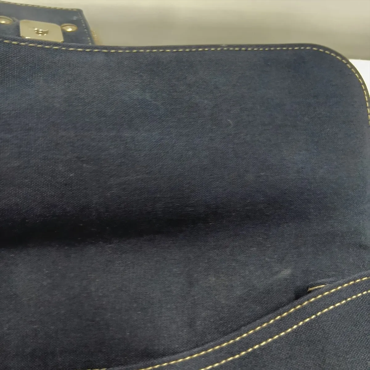 Mamma Bucket Canvas Shoulder Bag, Navy — view 12