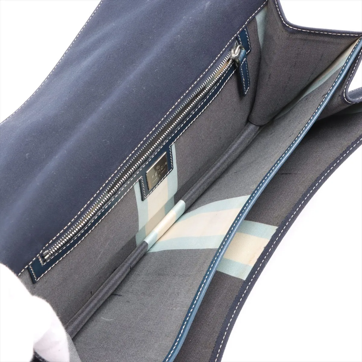 Mamma Bucket Canvas Shoulder Bag, Navy — view 7