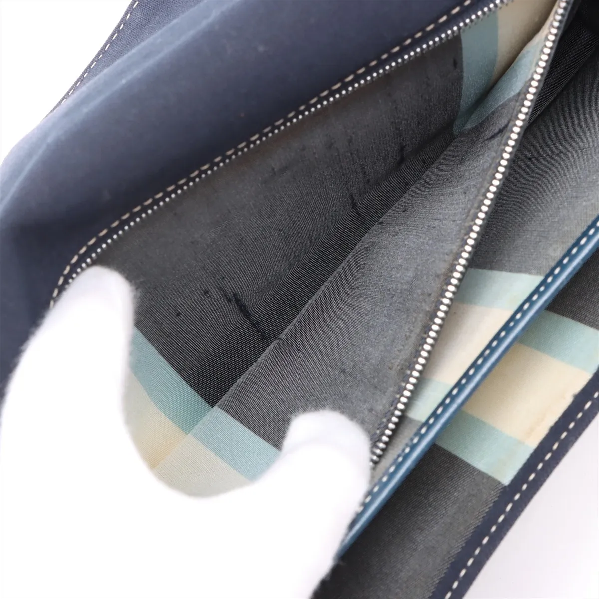 Mamma Bucket Canvas Shoulder Bag, Navy — view 9