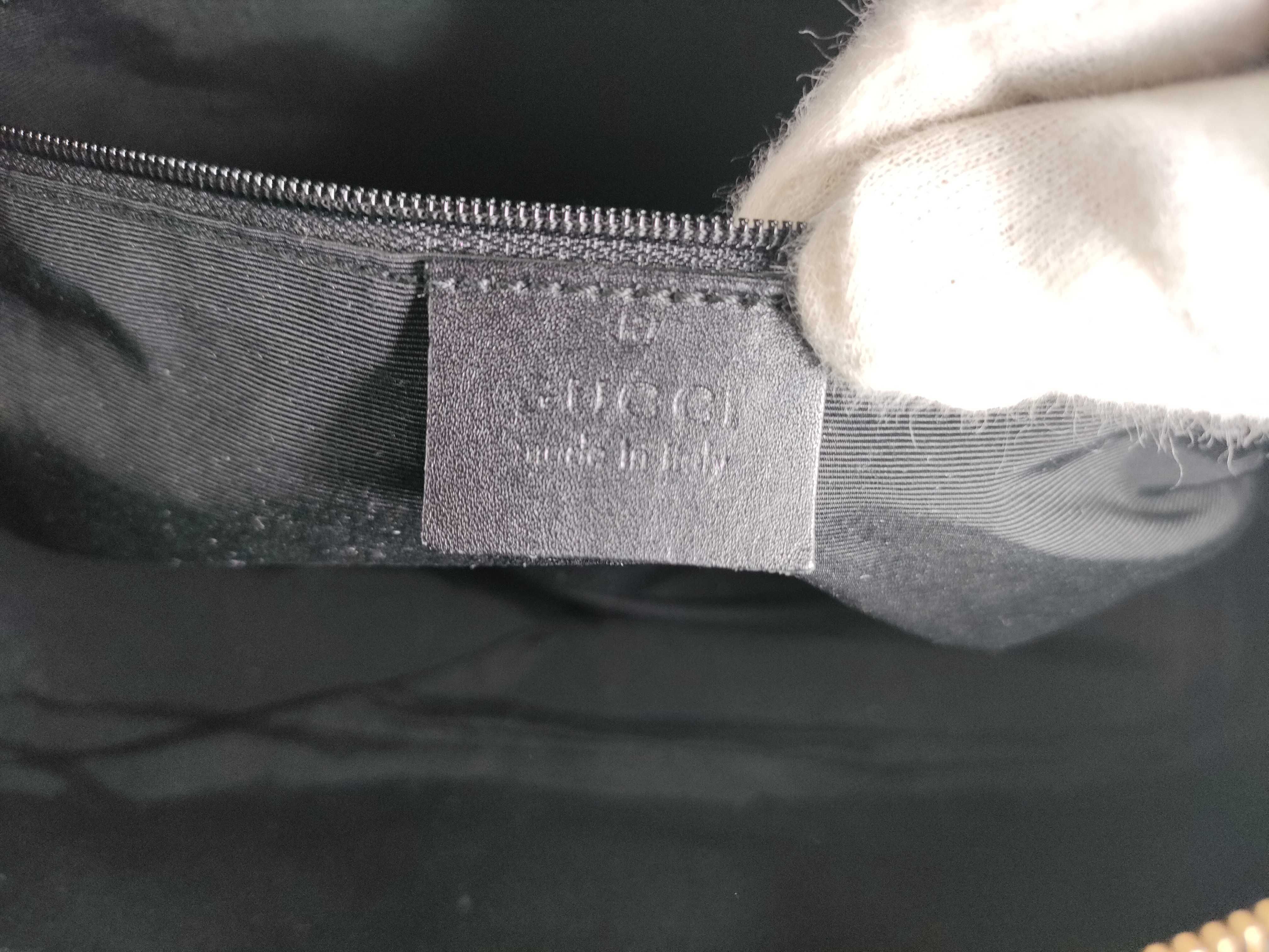 GG Canvas Handbag, Gray/Black — view 13