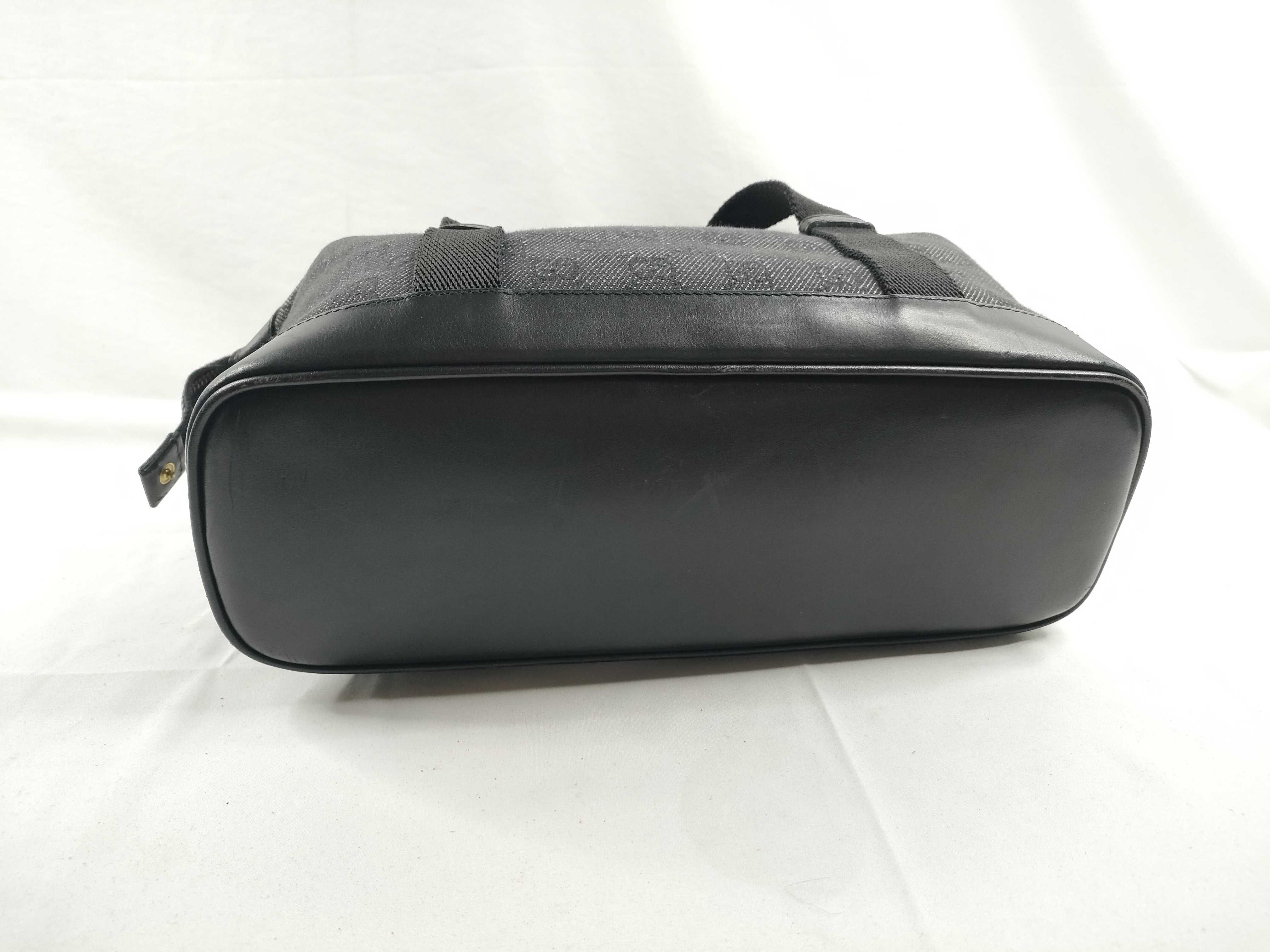 GG Canvas Handbag, Gray/Black — view 4