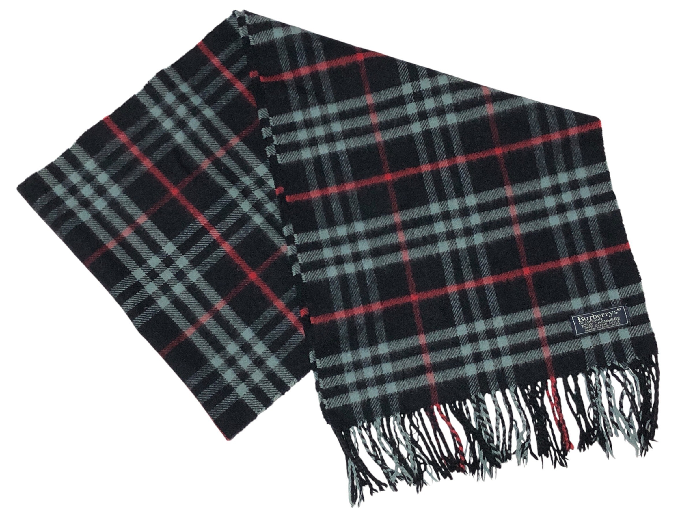 scarf, check pattern, 100% cashmere.