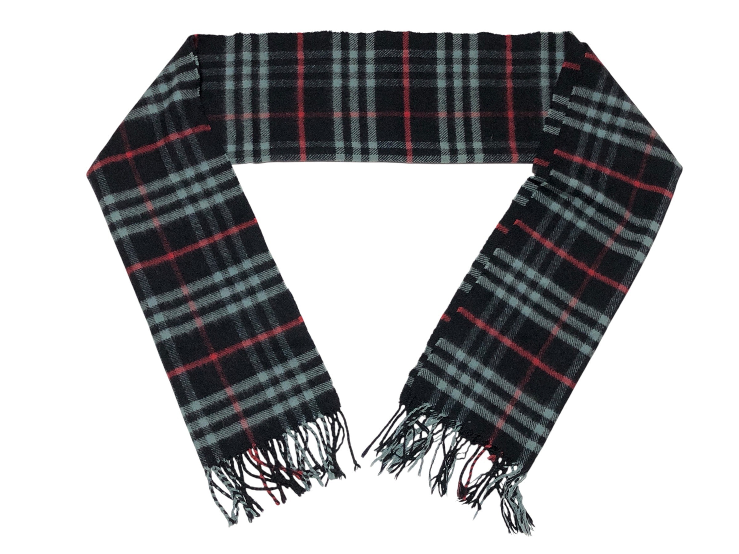scarf, check pattern, 100% cashmere. — view 2