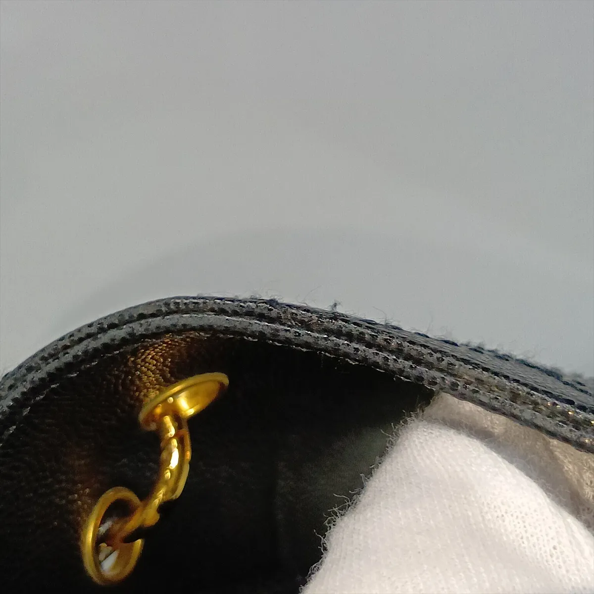 Matelassé Caviar Skin Handbag, Black with Gold Hardware, 5247154 (Serial Number 5) — view 15