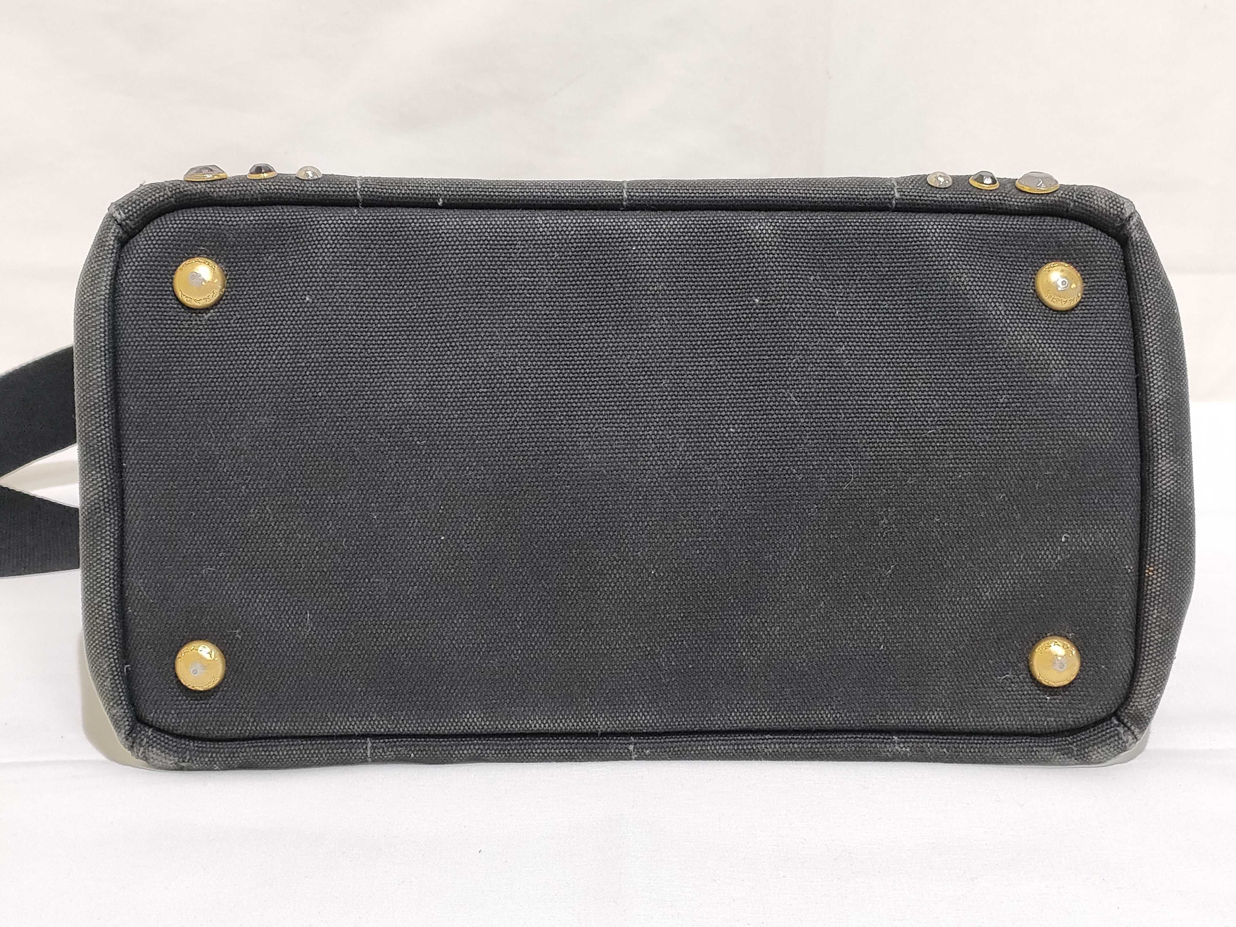 Bijou Canapa Canvas 2-Way Handbag Black B24390 Handbag — view 7