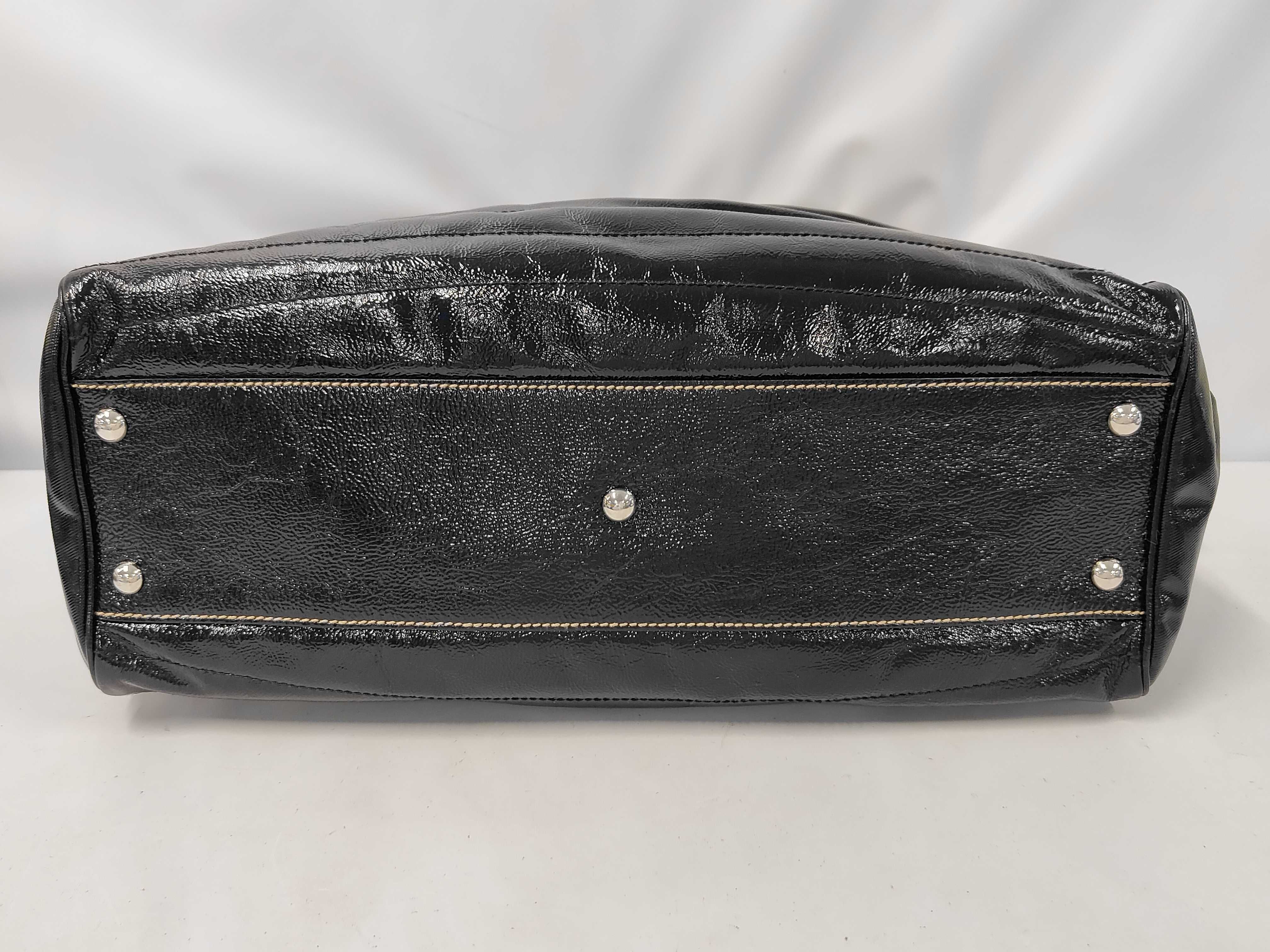 Interlocking Patent Handbag Tote Bag — view 3