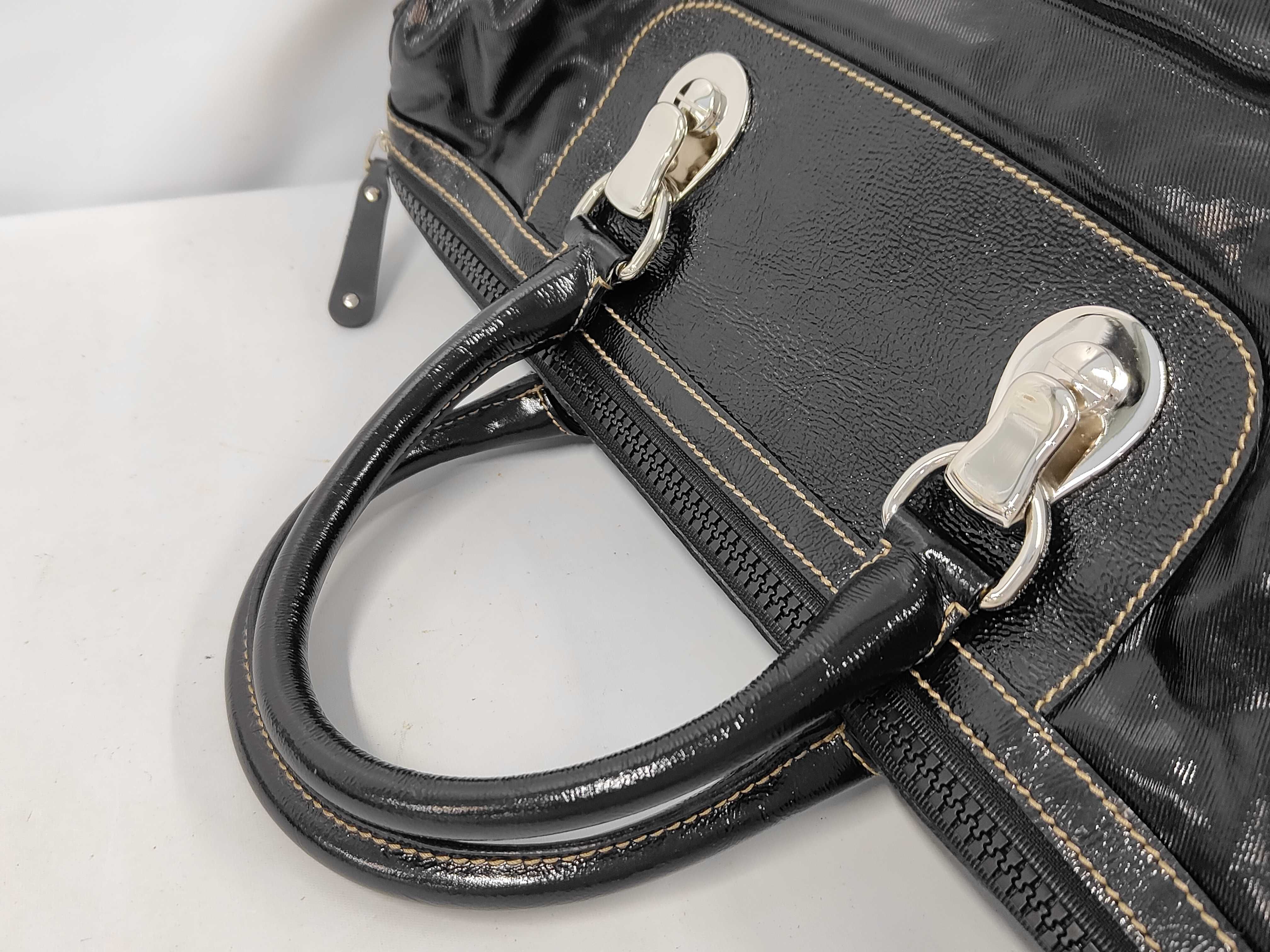 Interlocking Patent Handbag Tote Bag — view 5