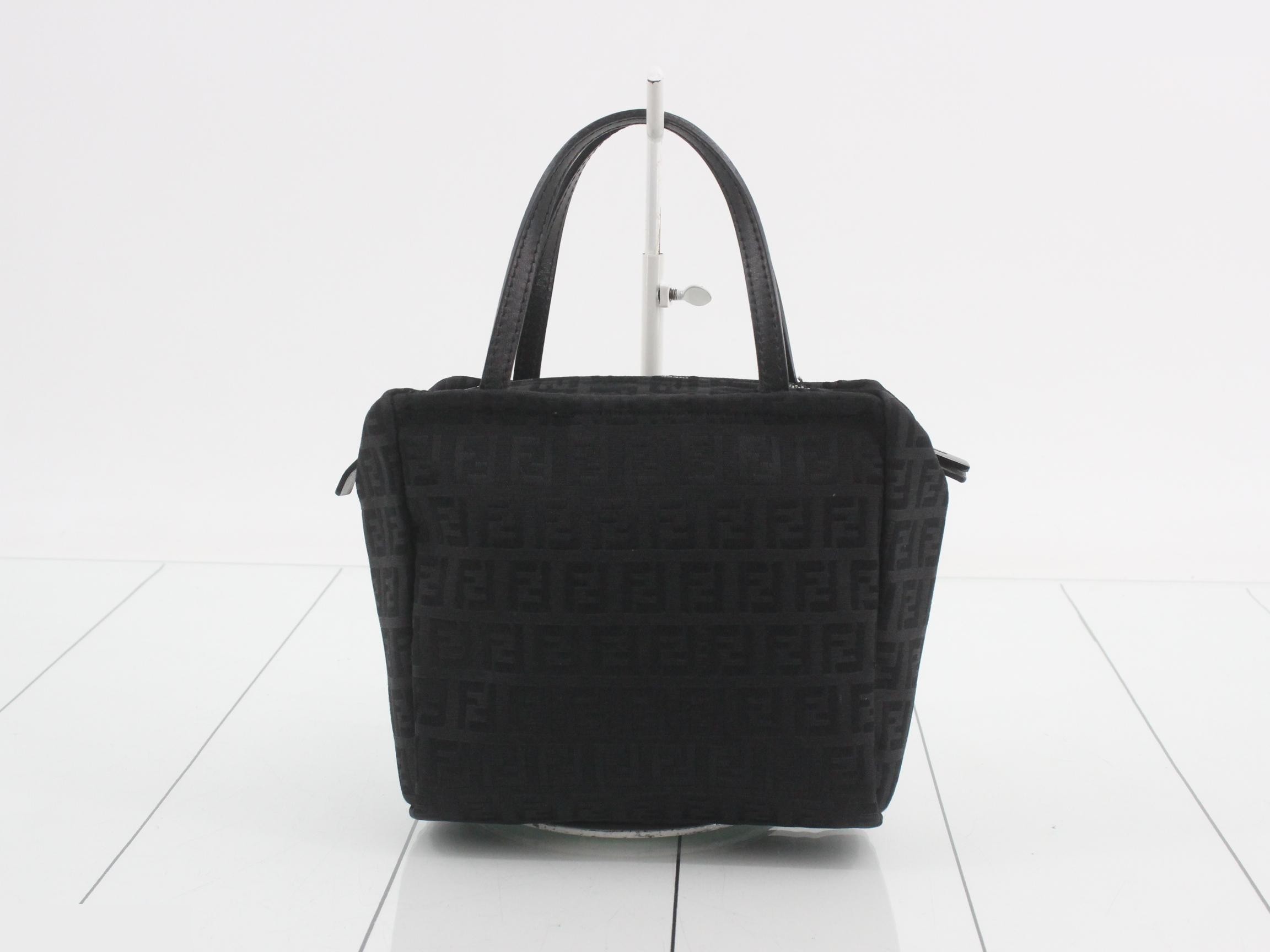 Zucchino Handbag, Black Canvas — view 2