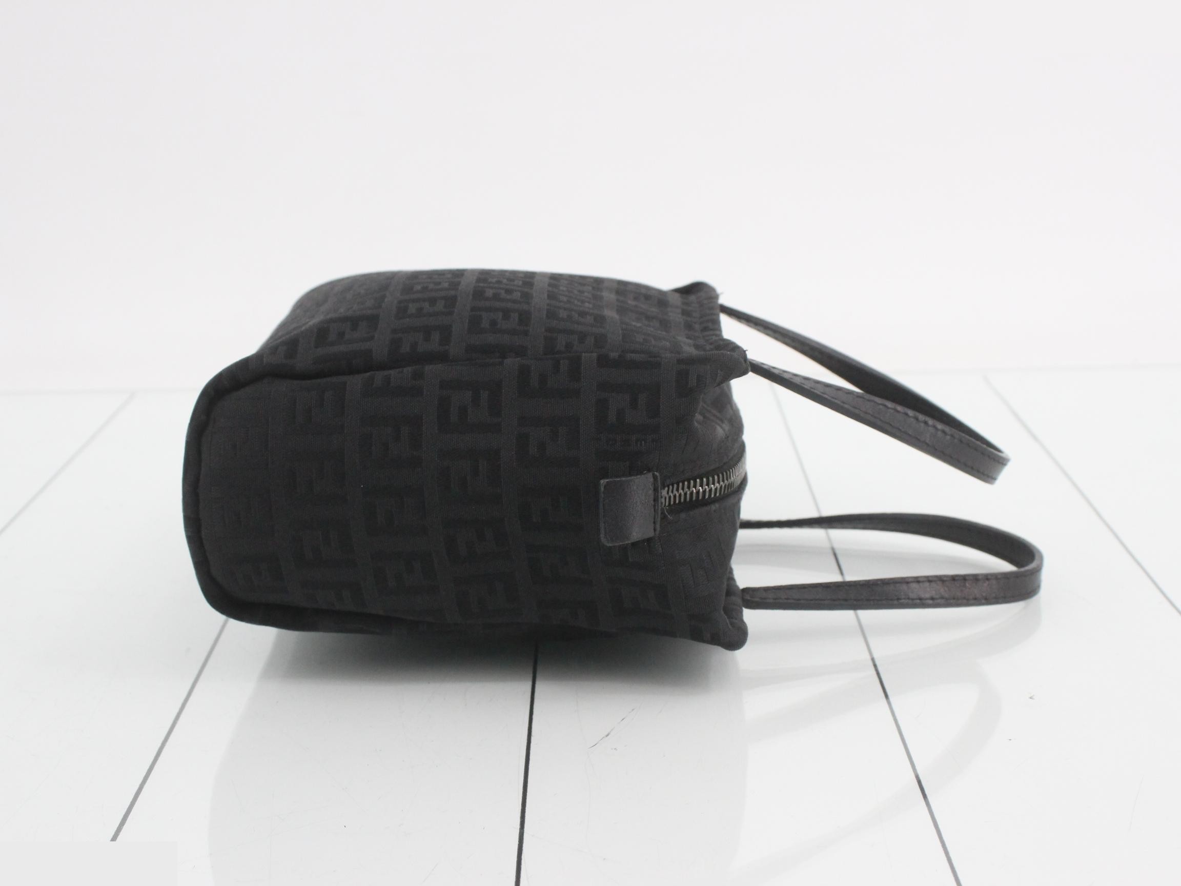 Zucchino Handbag, Black Canvas — view 3