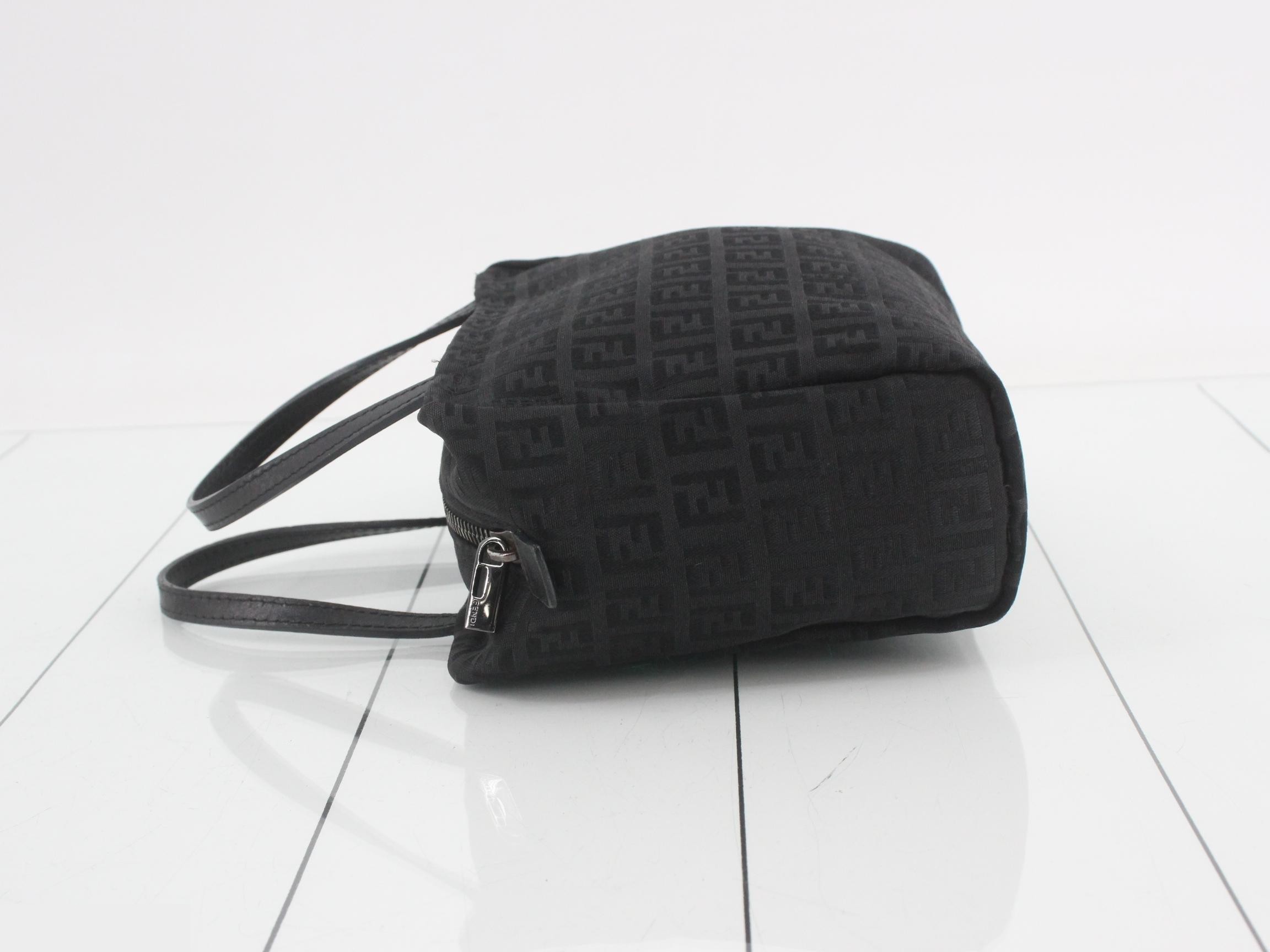 Zucchino Handbag, Black Canvas — view 4