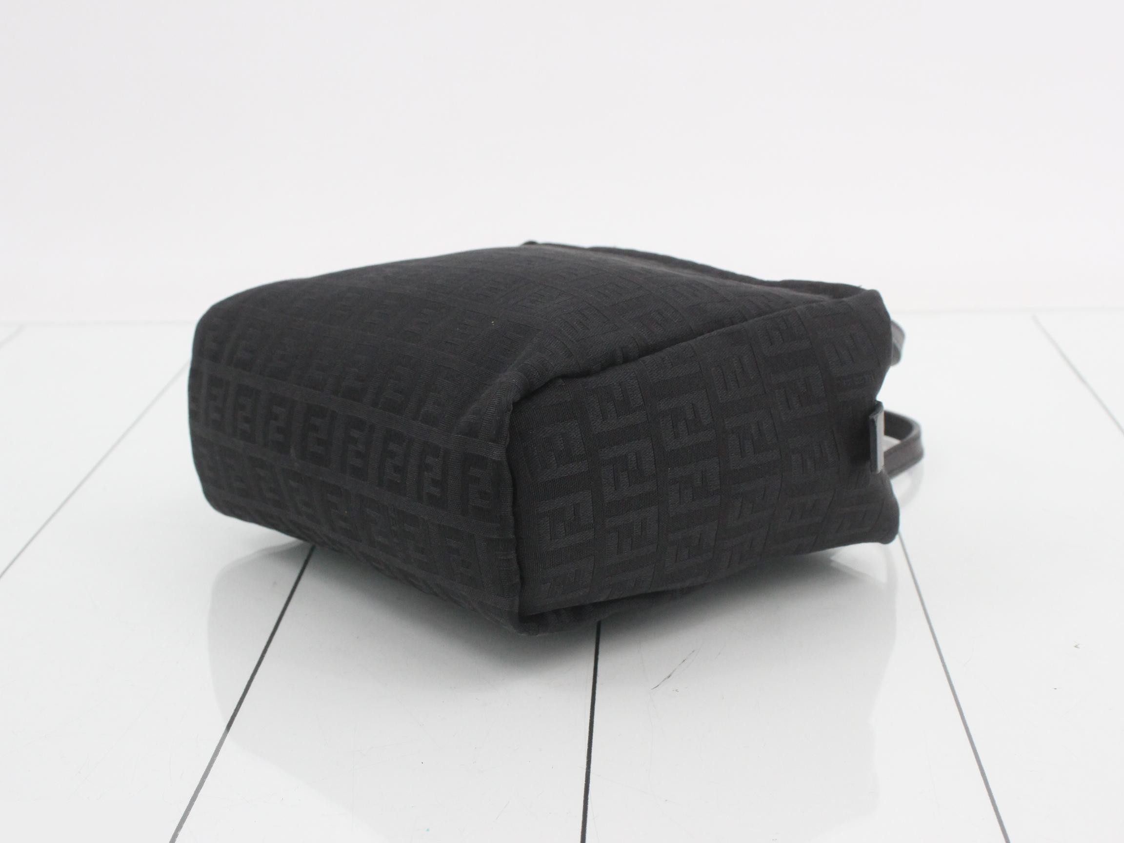 Zucchino Handbag, Black Canvas — view 6