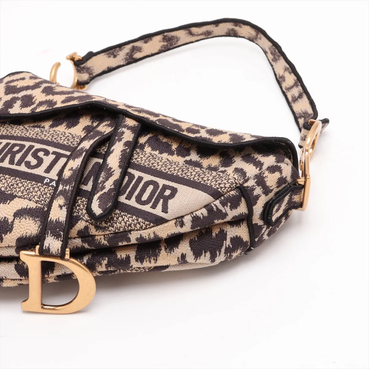 Saddle Canvas 2-Way Shoulder Bag, Leopard Print — view 3