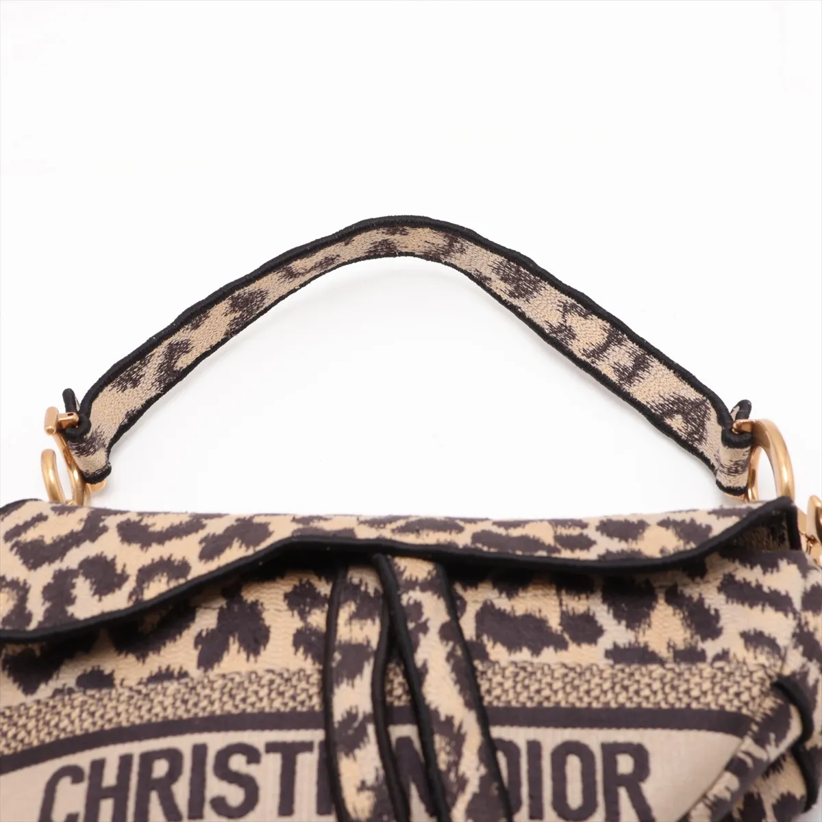 Saddle Canvas 2-Way Shoulder Bag, Leopard Print — view 6