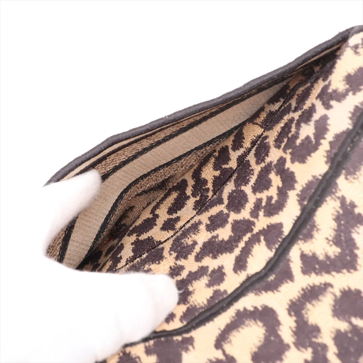 Saddle Canvas 2-Way Shoulder Bag, Leopard Print — view 9