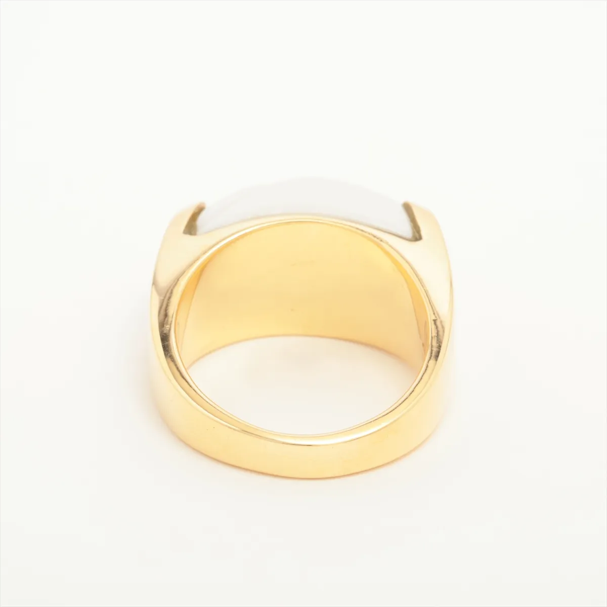 Tronchetto Ring 750(YG) x Ceramic 11.6g Resize Wax Adhesive Trace — view 2