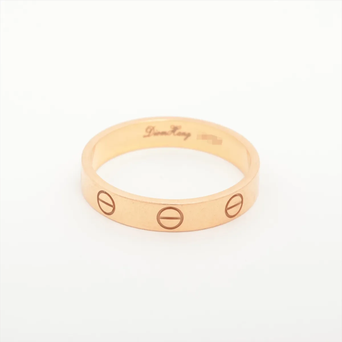 Mini Love Ring, 750 (PG), 3.4g, Size 56, Name Engraving, GXC541 B4085256, with 2 Guarantee Certificates. — view 2