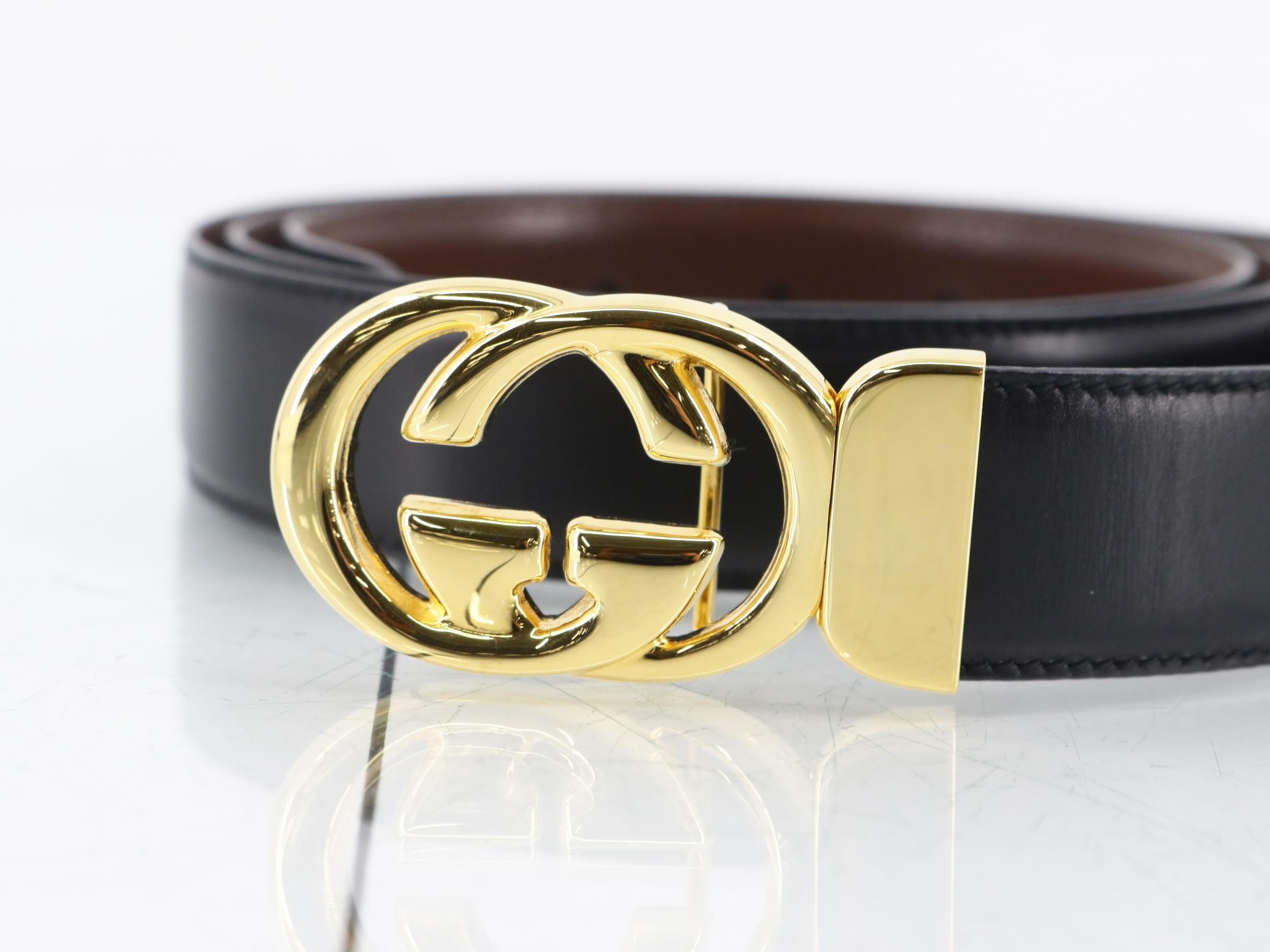 Interlocking belt, gold — view 3