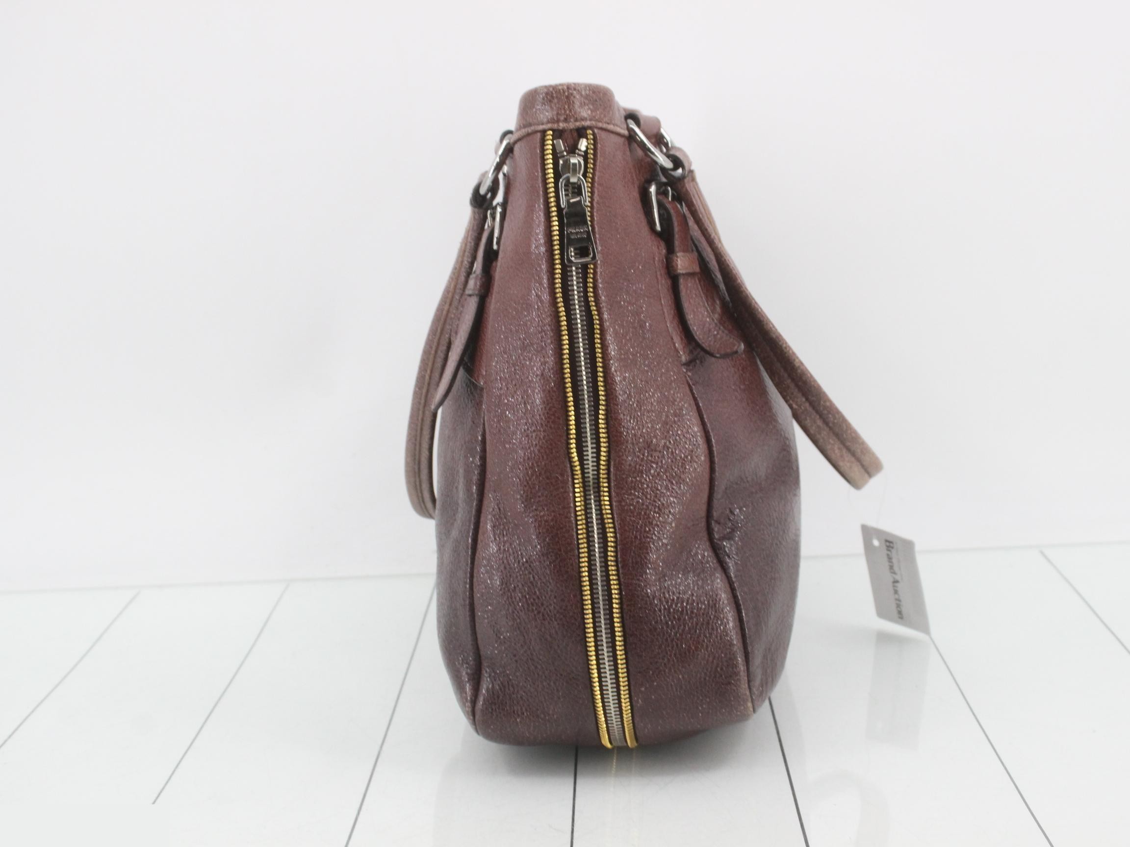 Vintage-style leather handbag — view 4