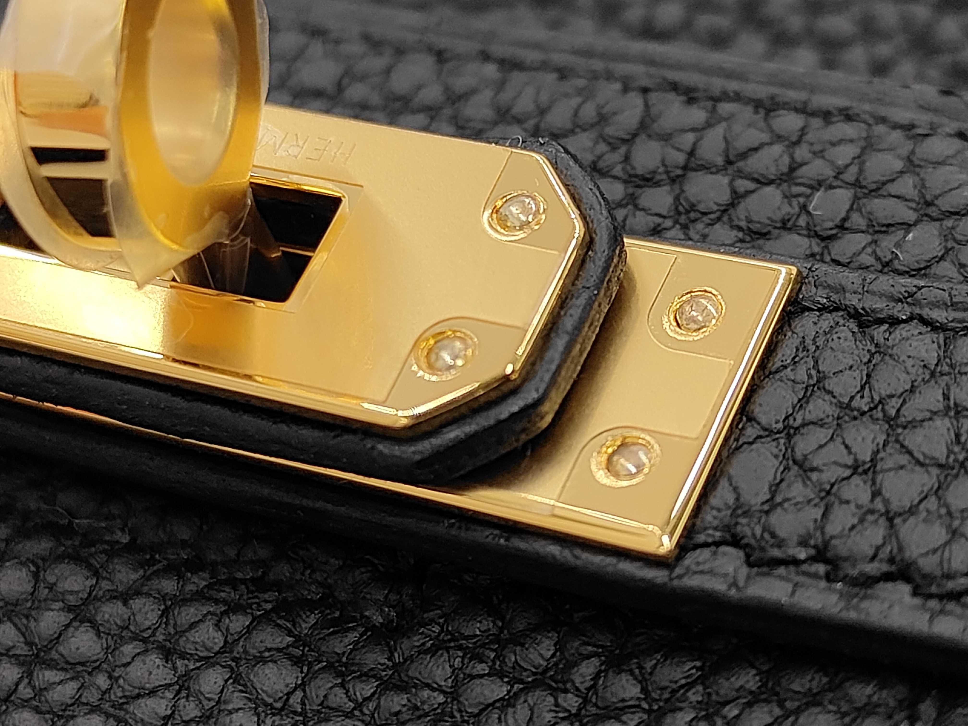 Birkin 35 Togo Black Gold Hardware G Stamp Handbag — view 5
