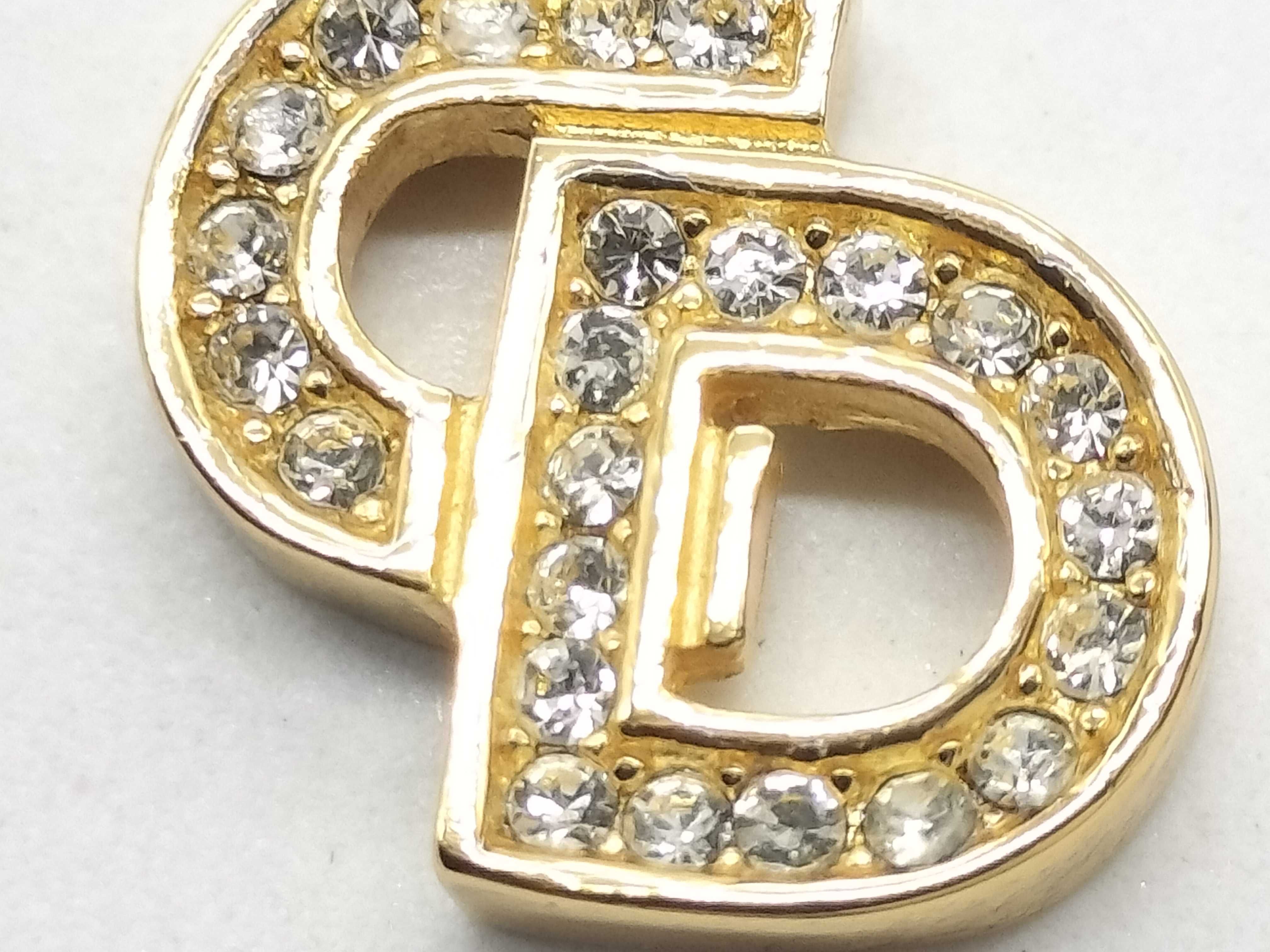 CD Logo Rhinestone Necklace — view 2