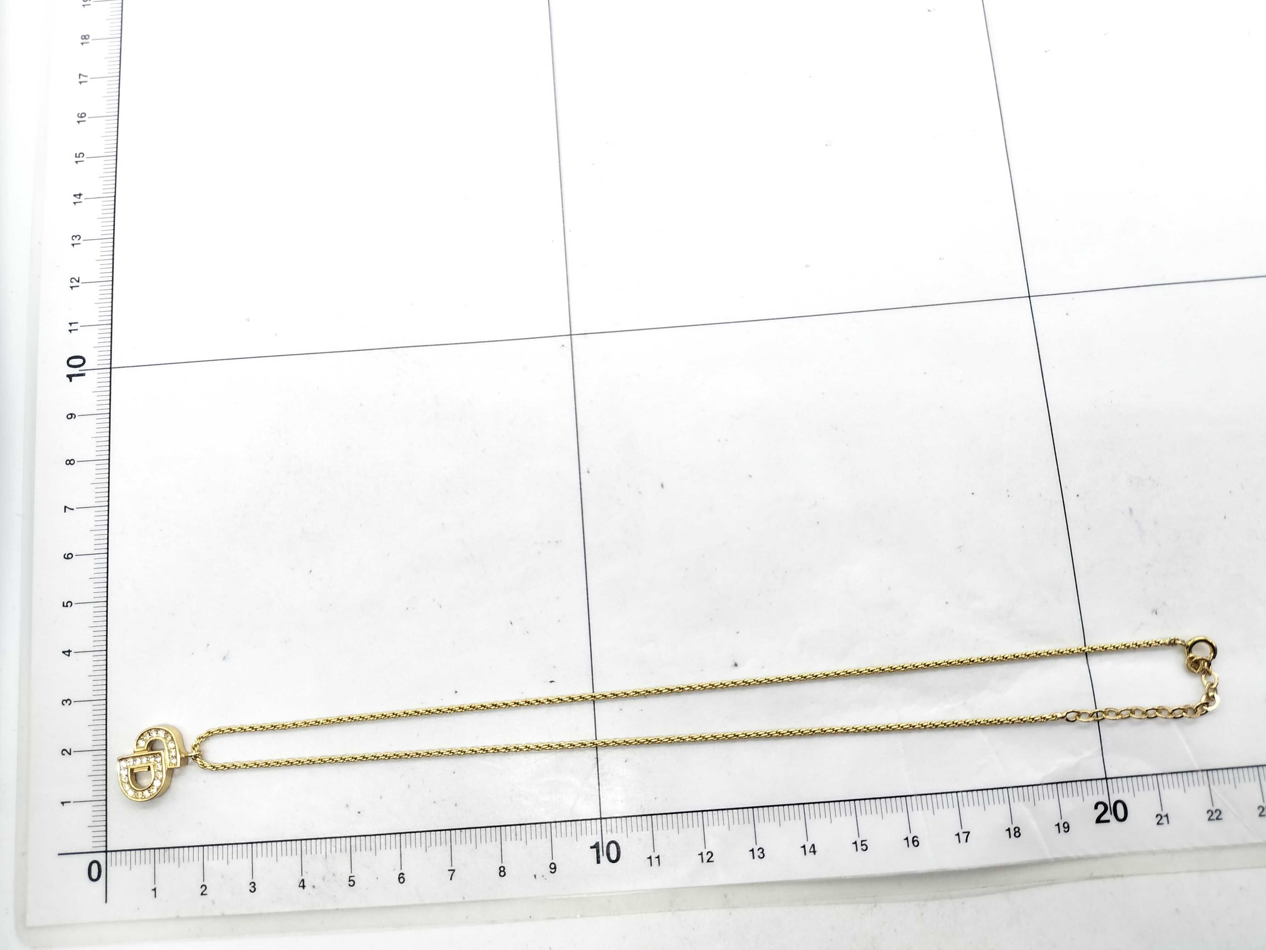 CD Logo Rhinestone Necklace — view 6
