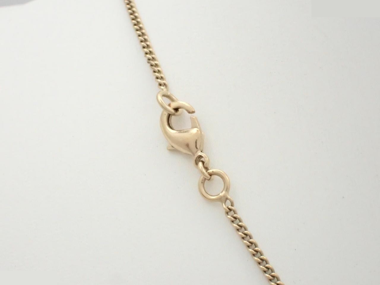 Camellia Coco Mark Gold x Black Necklace, Chain approx. 60cm — view 2