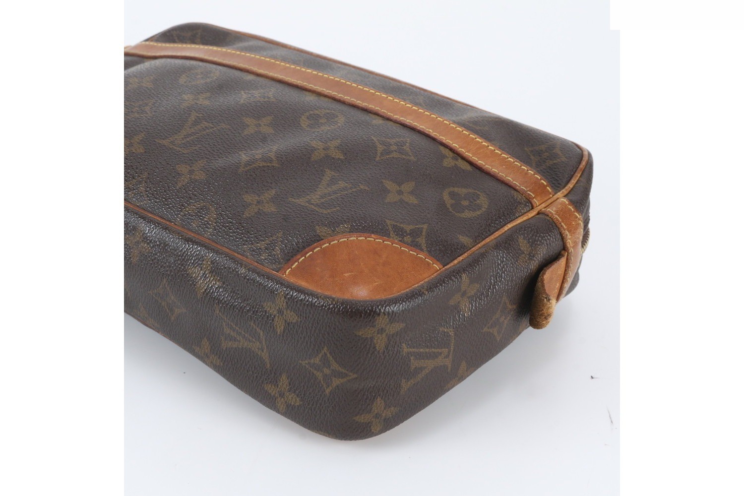 Monogram Compiegne 28 M51845 Leather Clutch Bag — view 3