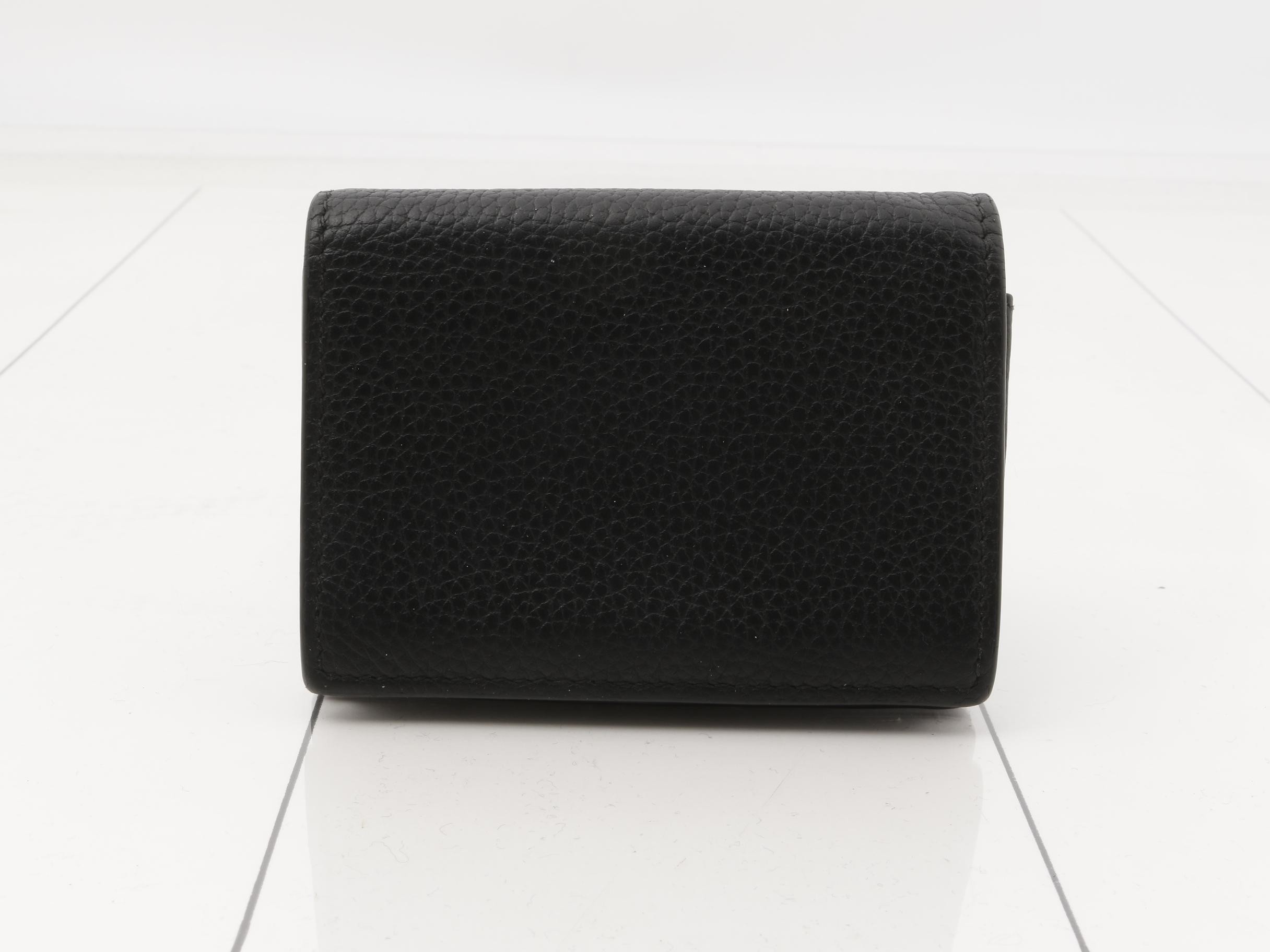 Card case with CD logo, black leather. — view 2