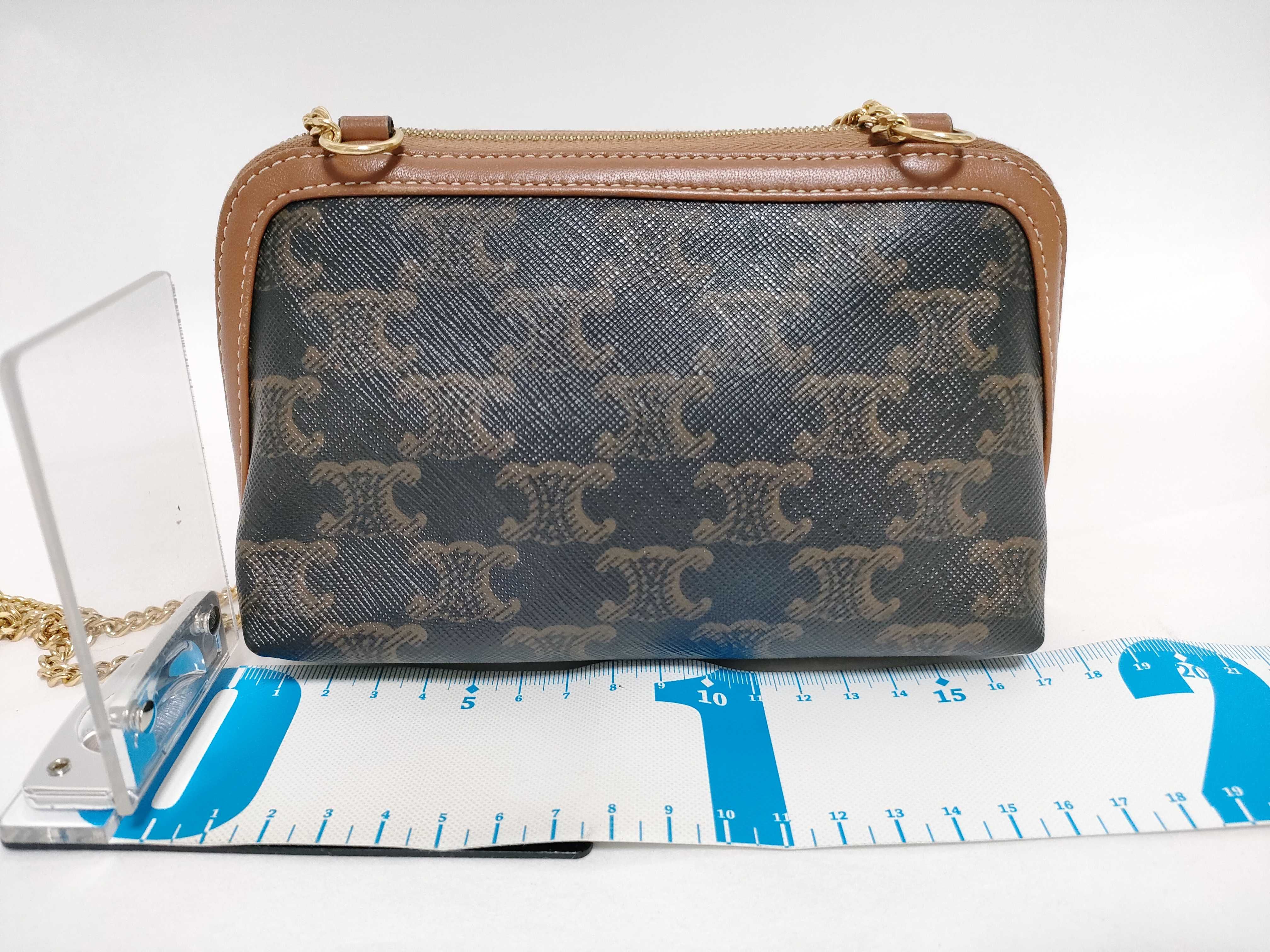 Triomphe PVC Chain Shoulder Bag — view 2