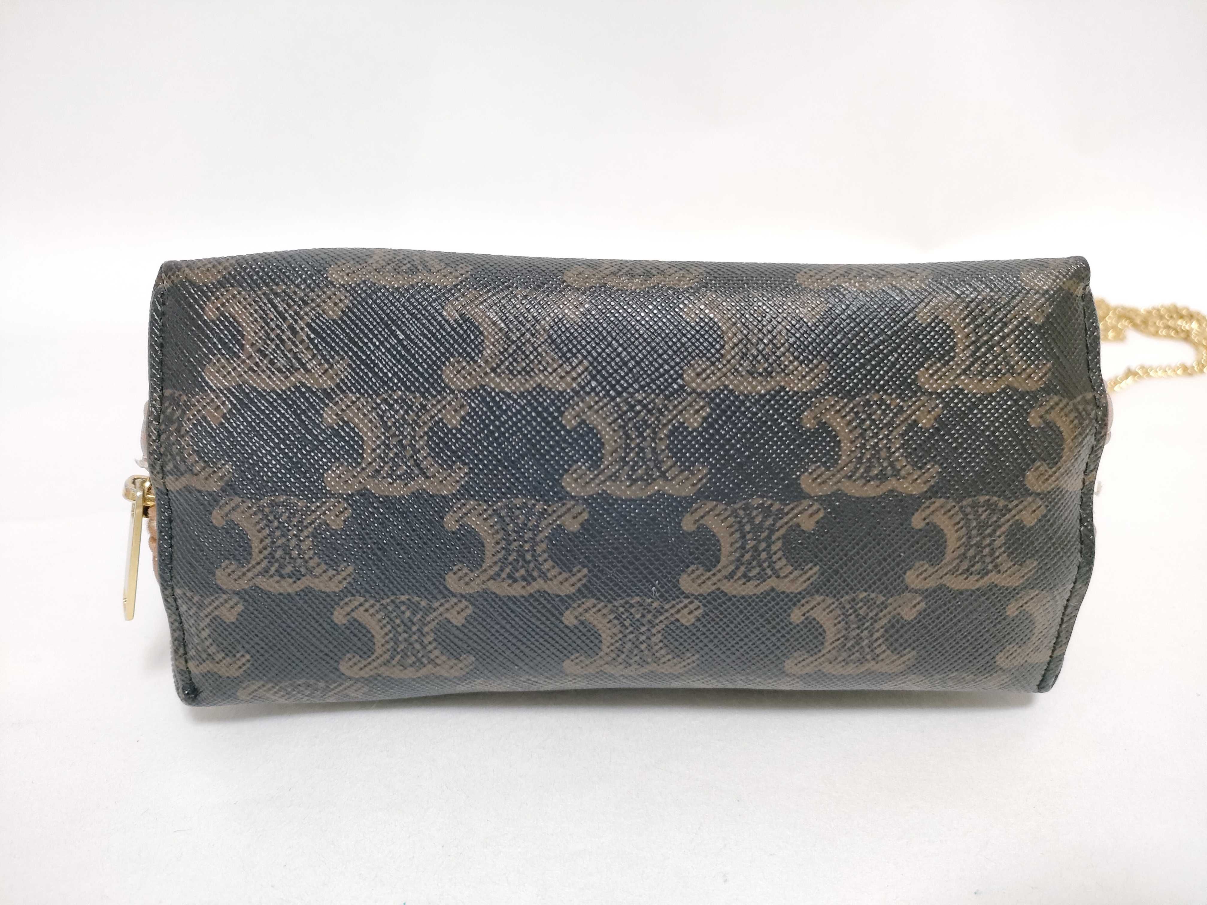 Triomphe PVC Chain Shoulder Bag — view 12