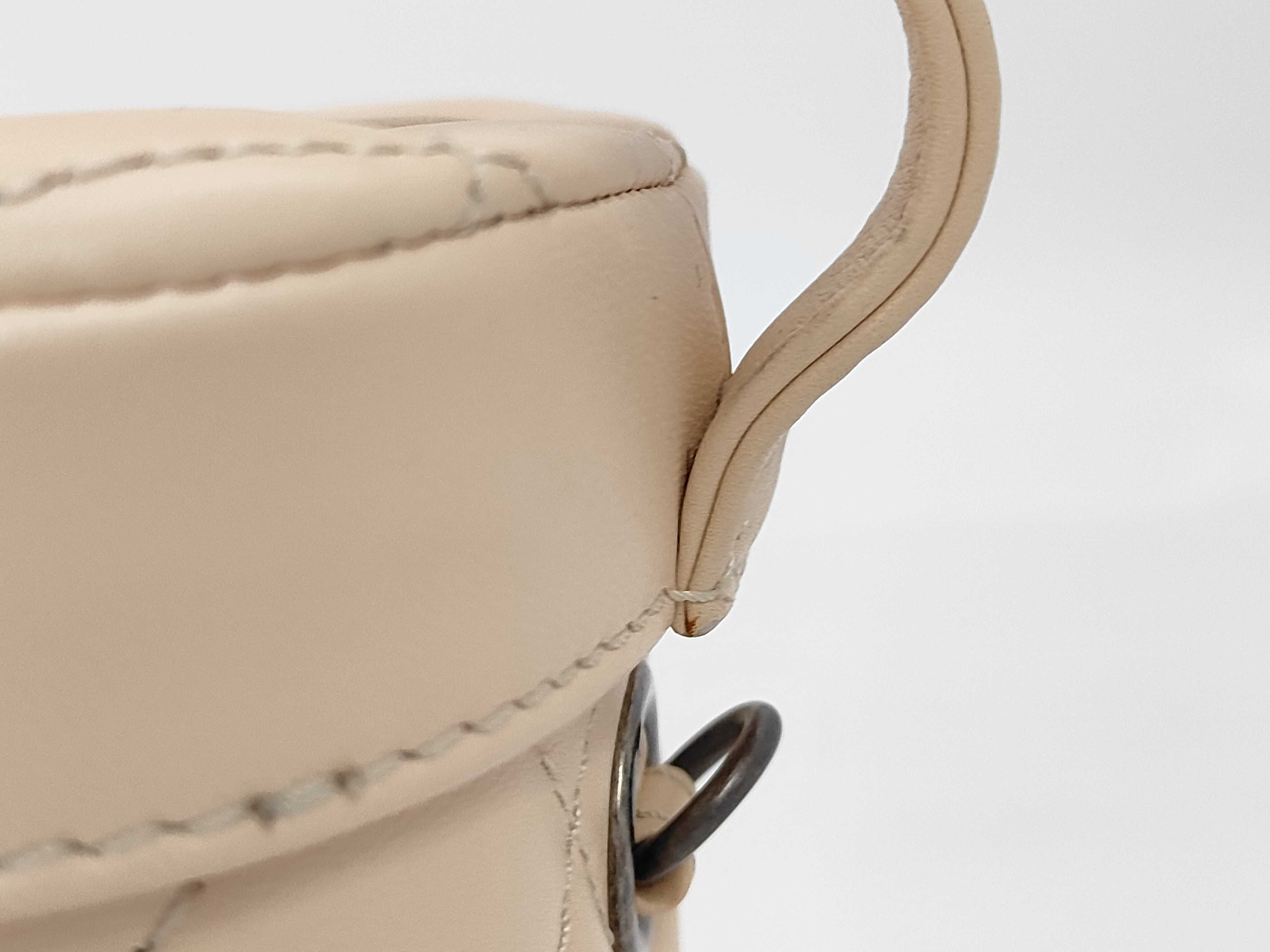 Lambskin Vanity 2-Way Handbag, Beige, Gunmetal Hardware, 18929331 Bag — view 3
