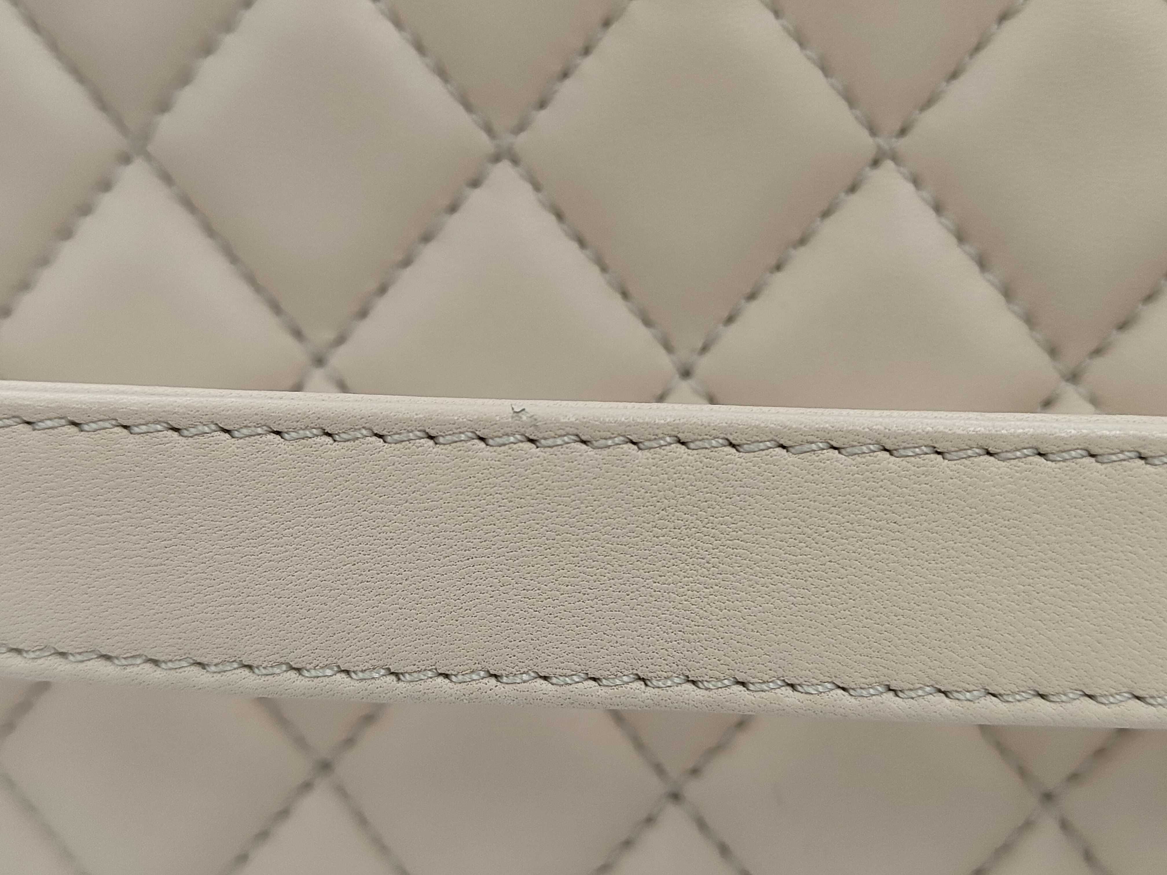 Lambskin Vanity 2-Way Handbag, Beige, Gunmetal Hardware, 18929331 Bag — view 5