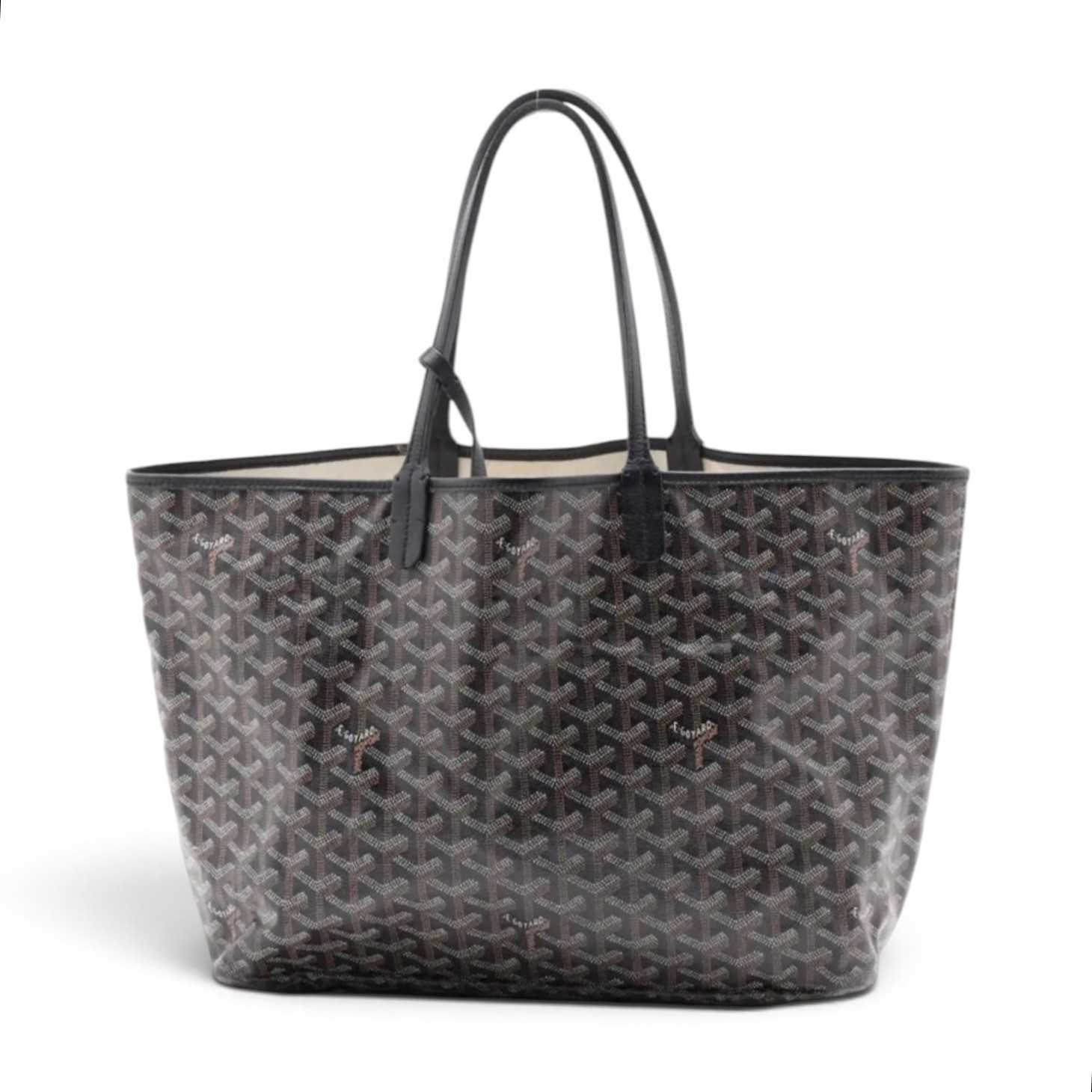 Saint Louis PM PVC x Leather Tote Bag, Black