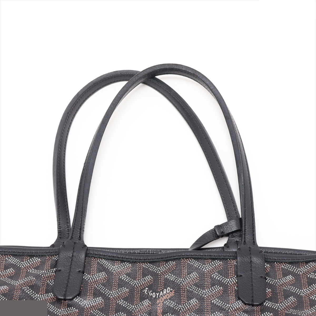 Saint Louis PM PVC x Leather Tote Bag, Black — view 5