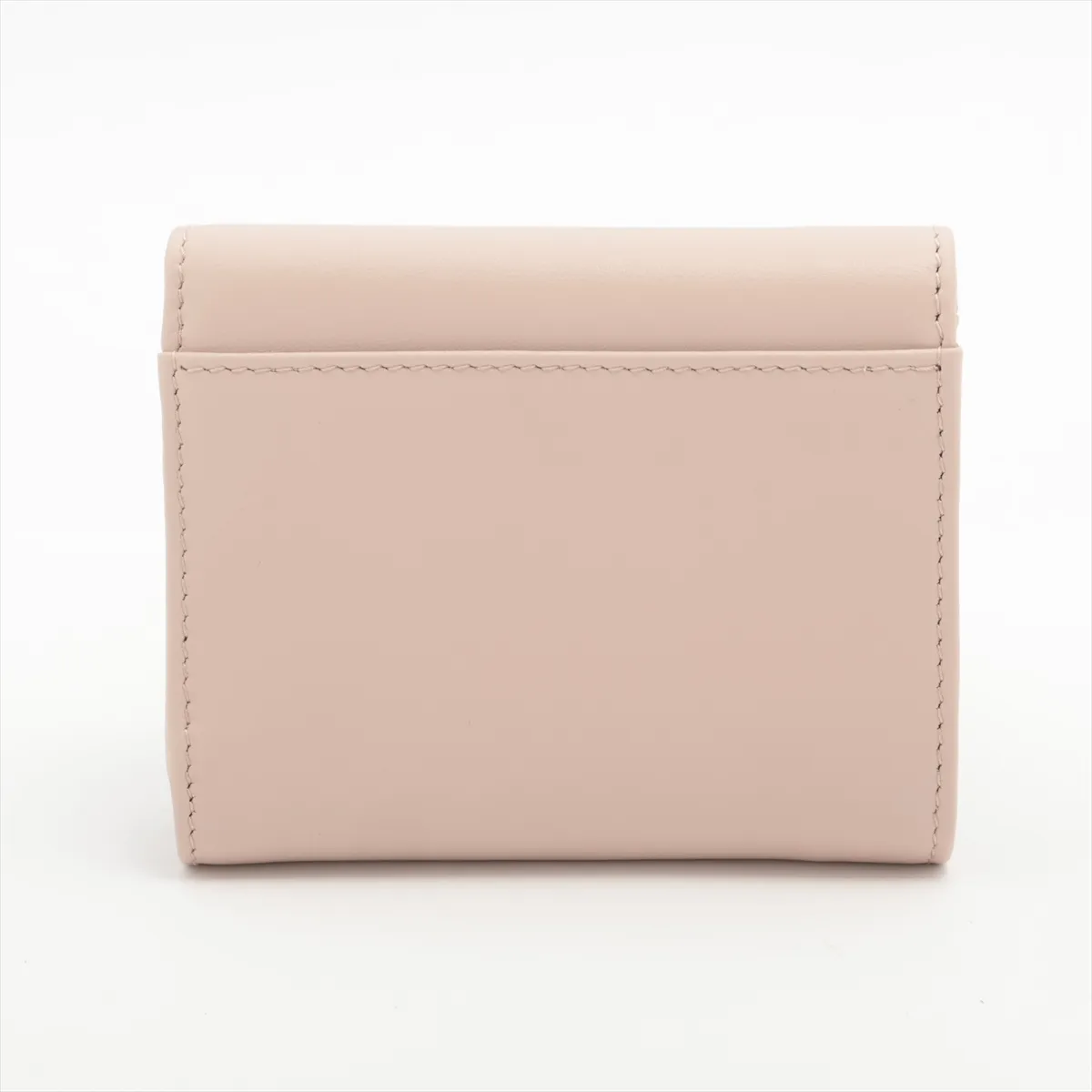 Calf Triangle 1MH043 Leather Compact Wallet Pink — view 2