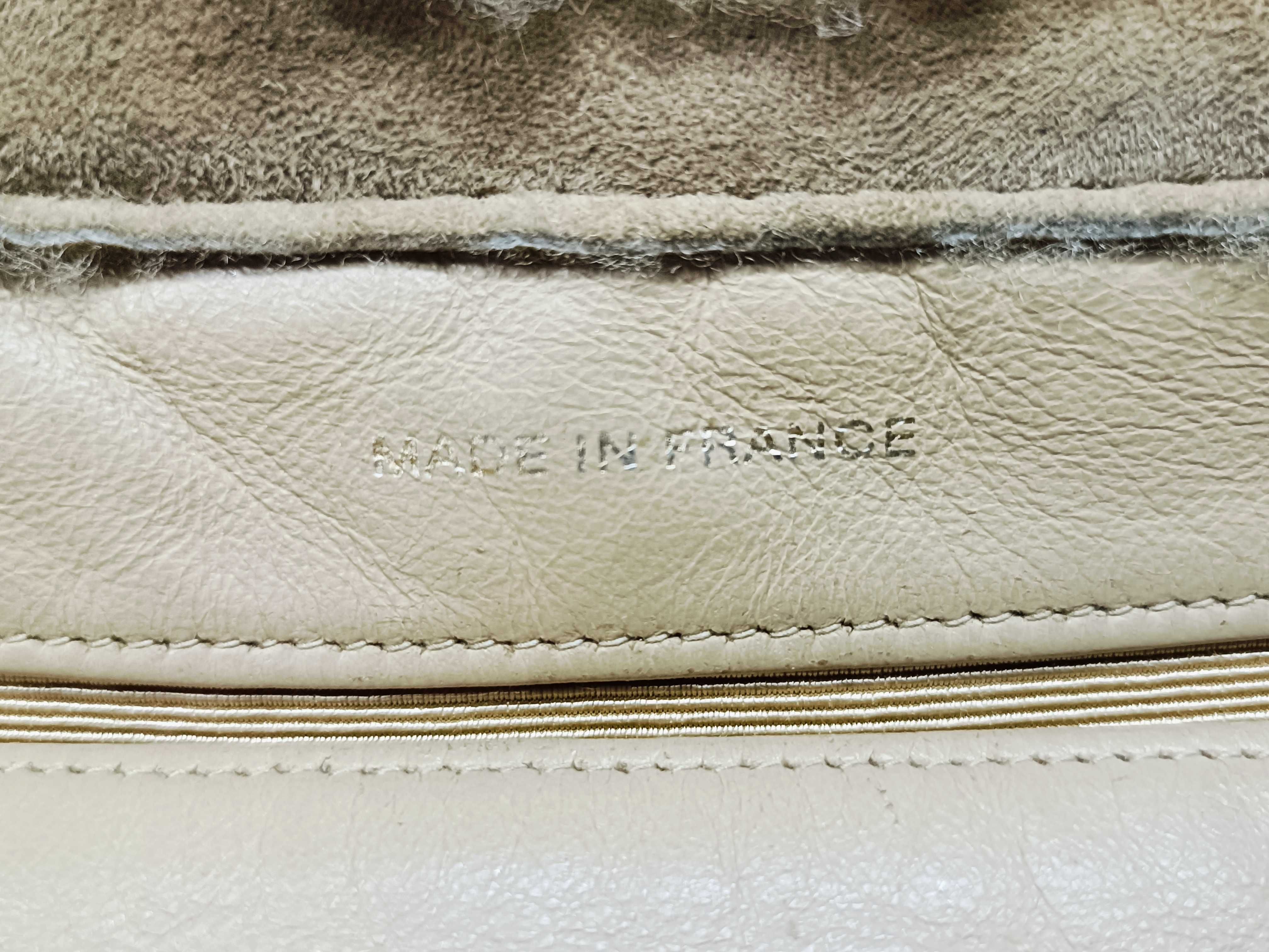 Suede & Boa Handbag, Beige — view 13