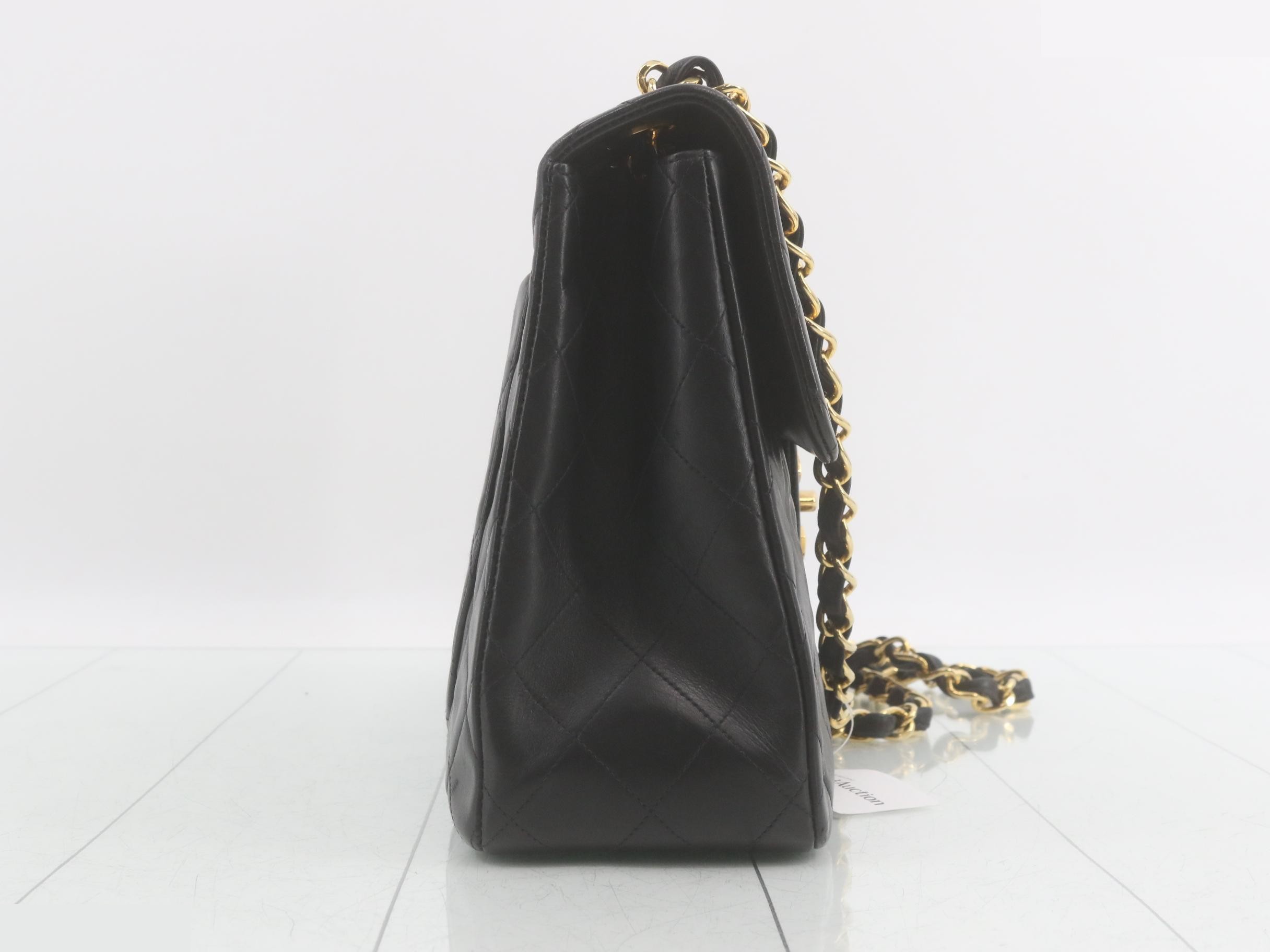 Lambskin double flap chain shoulder bag — view 4