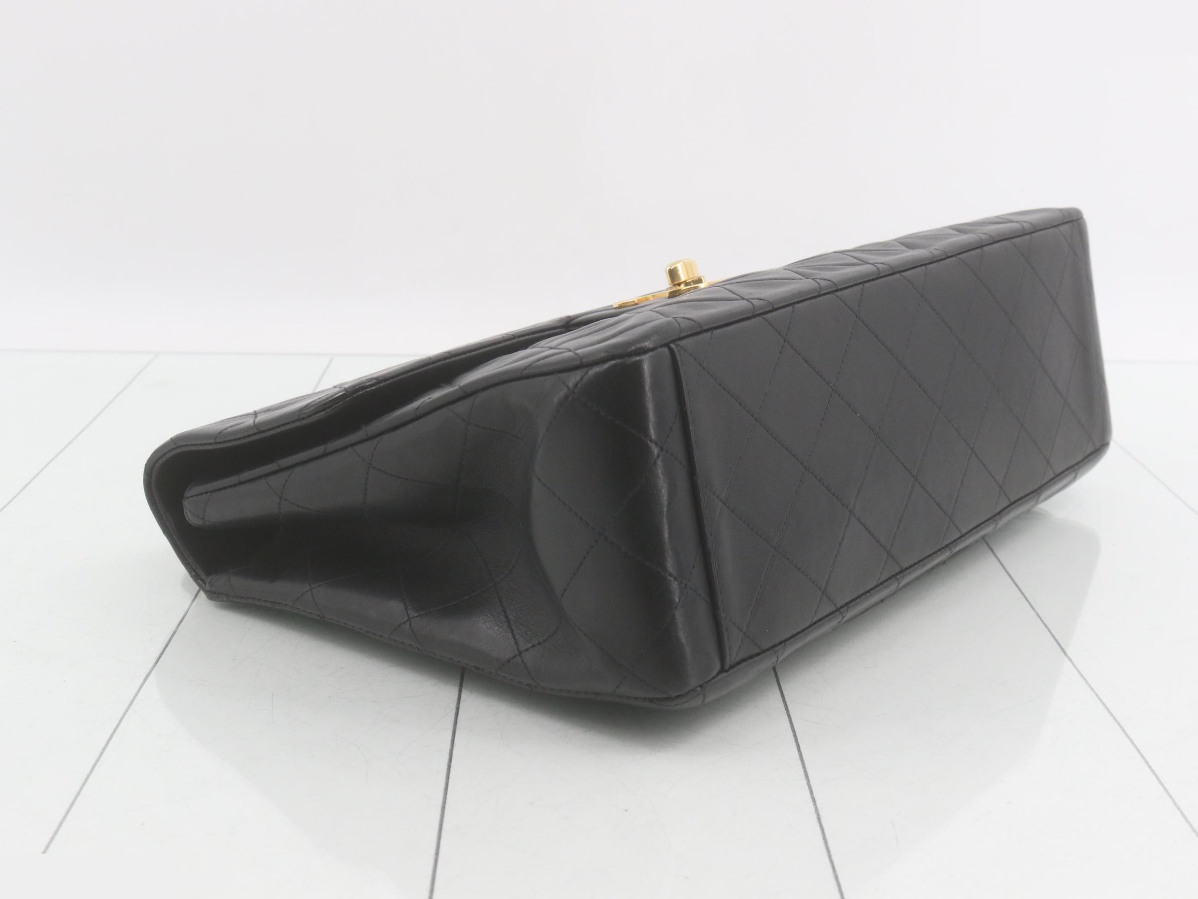 Lambskin double flap chain shoulder bag — view 5