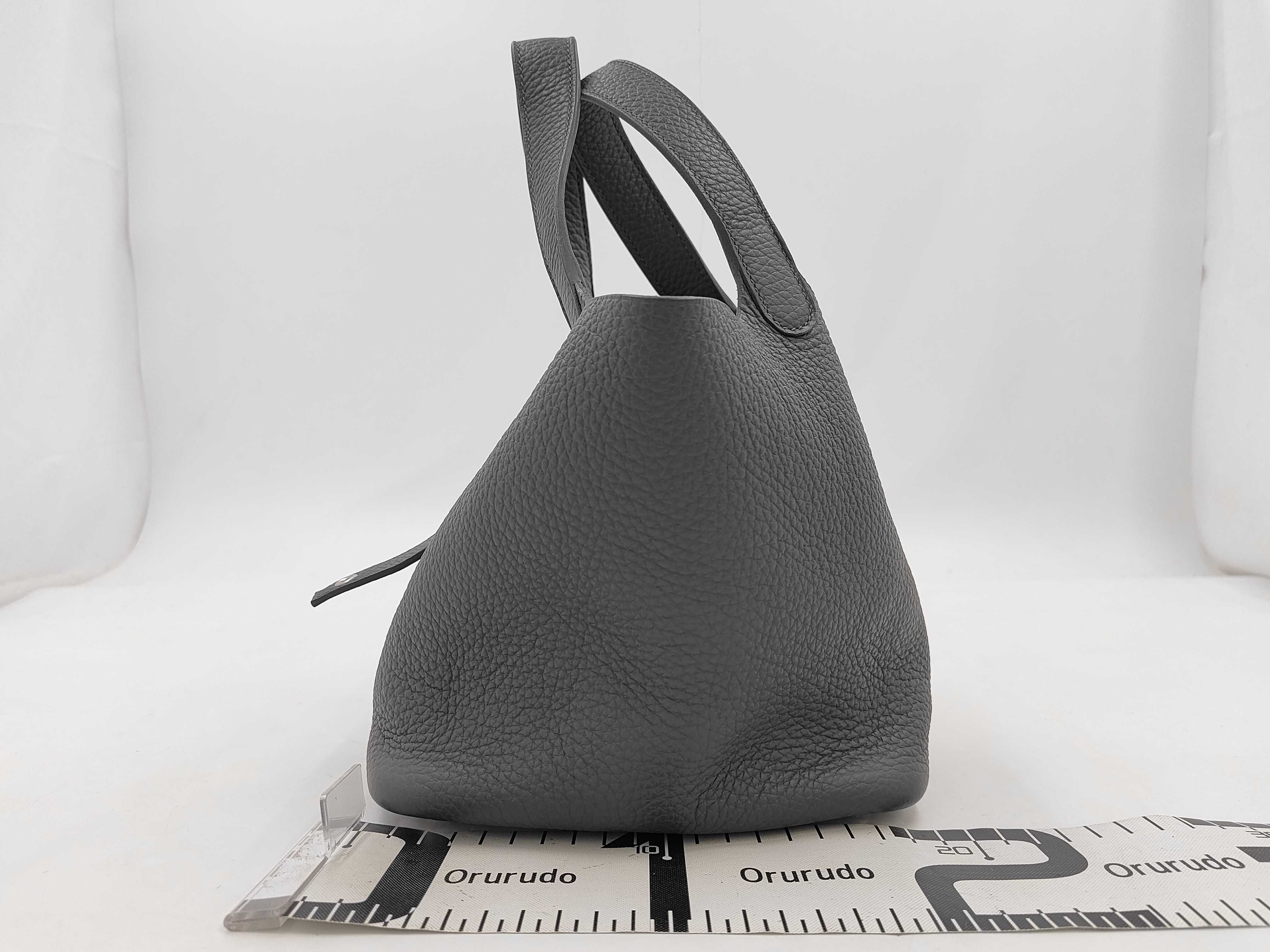Picotin Lock 18 Gray Handbag — view 2