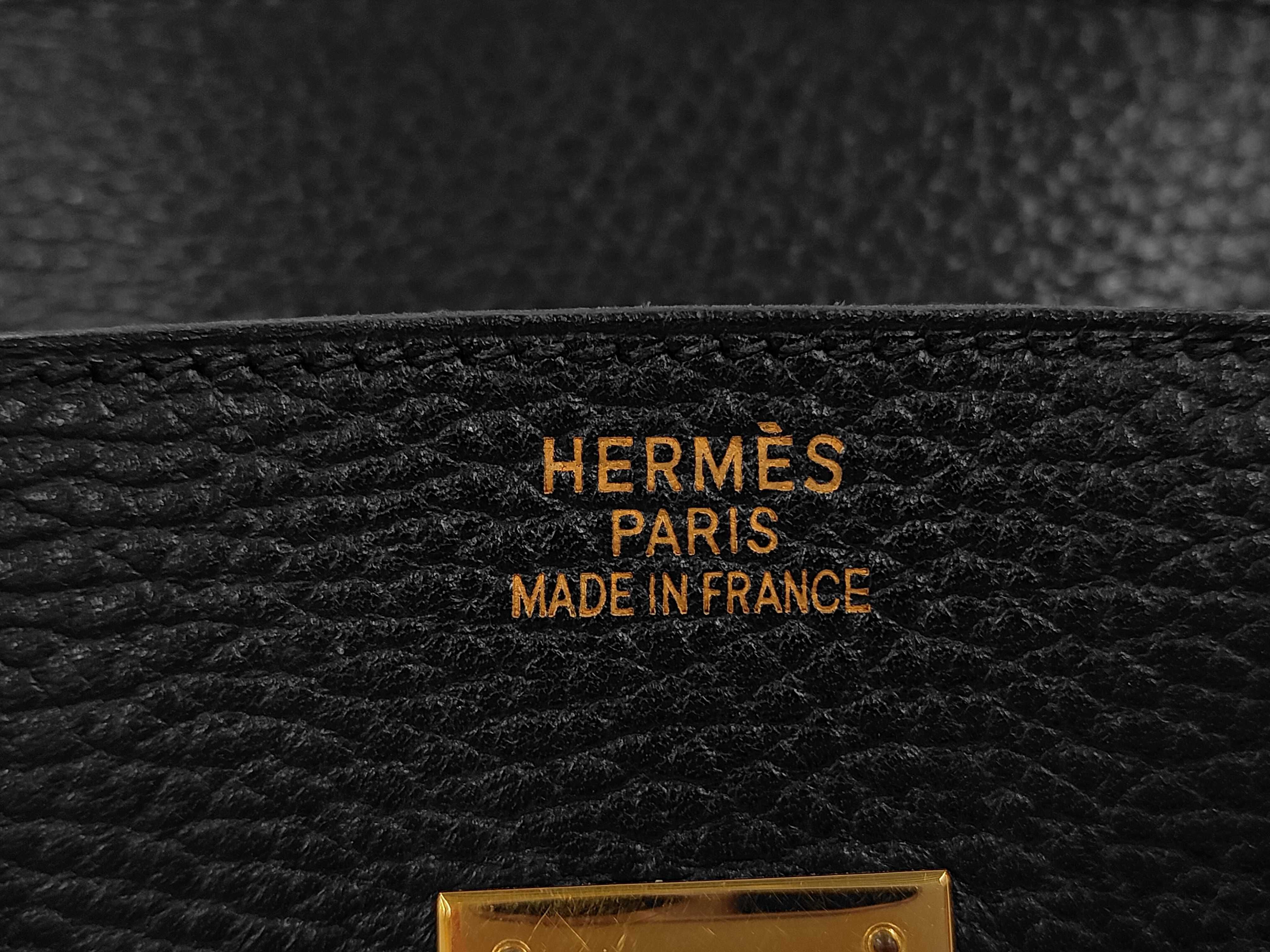 Birkin 35 Ardennes G stamp 2003 Black Handbag with dust bag, padlock, clochette, and keys — view 9