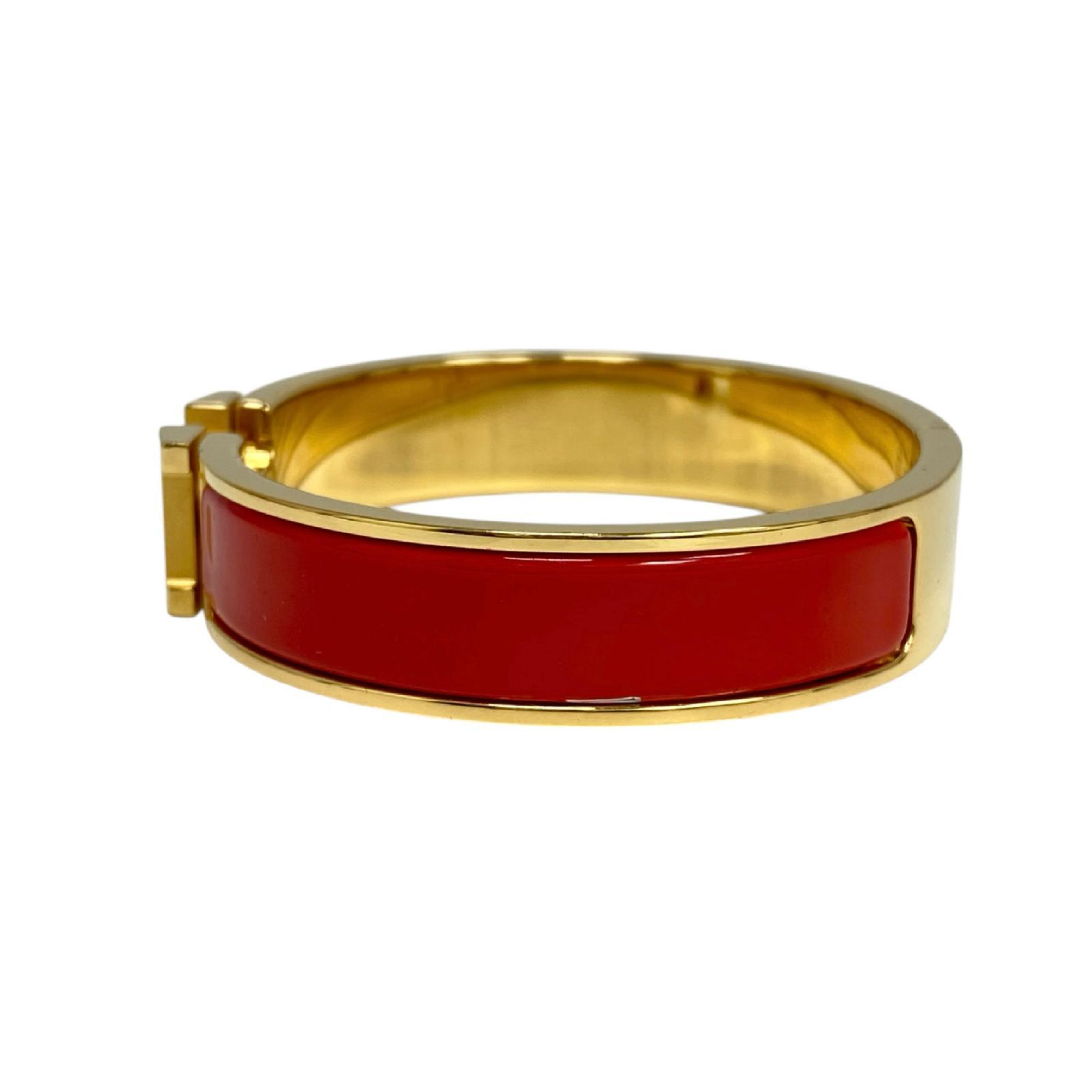 【*Shipped from: Hong Kong*】HERMES ( ) Red Gold Plated Click H Bangle Bracelet/Bangle — view 2