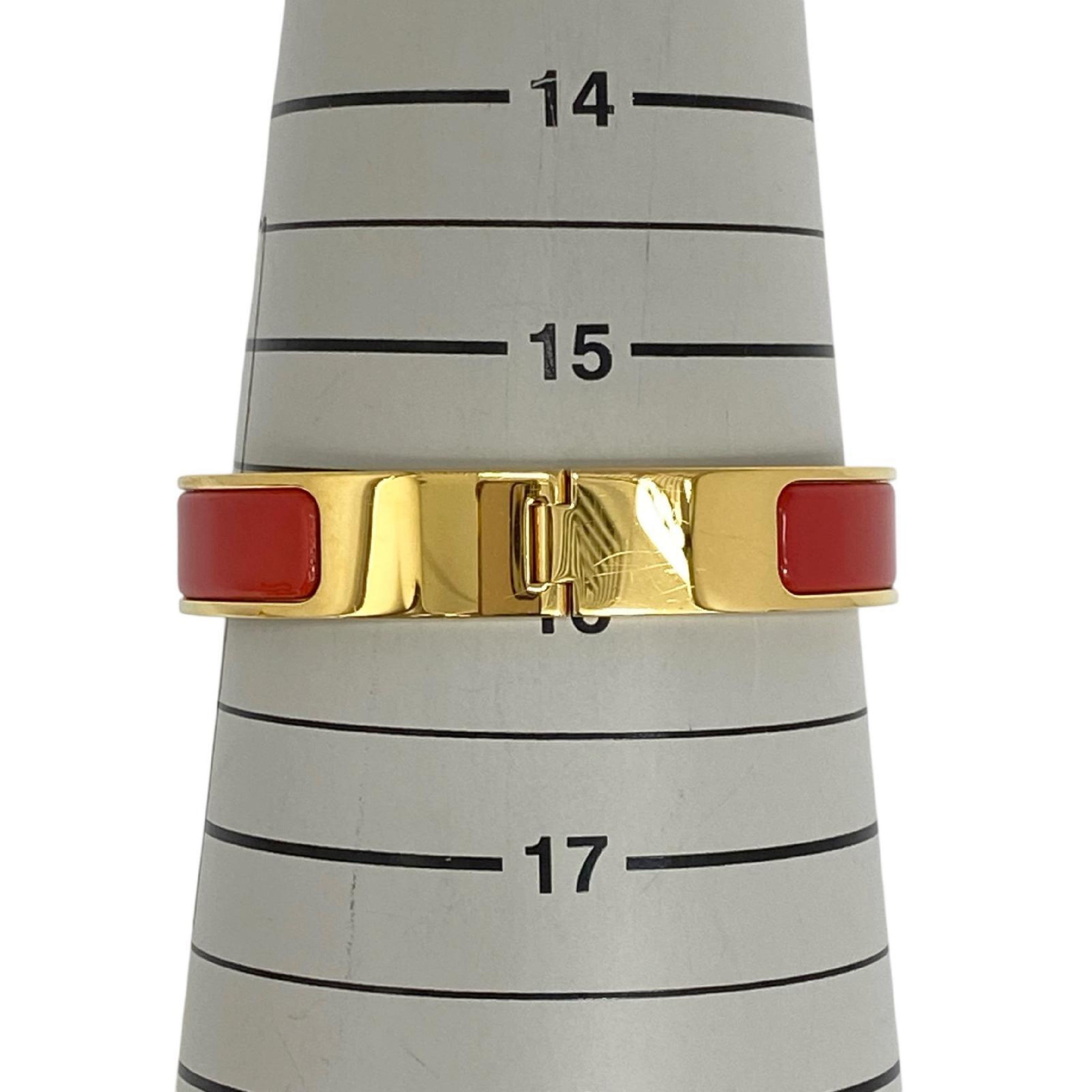 【*Shipped from: Hong Kong*】HERMES ( ) Red Gold Plated Click H Bangle Bracelet/Bangle — view 12